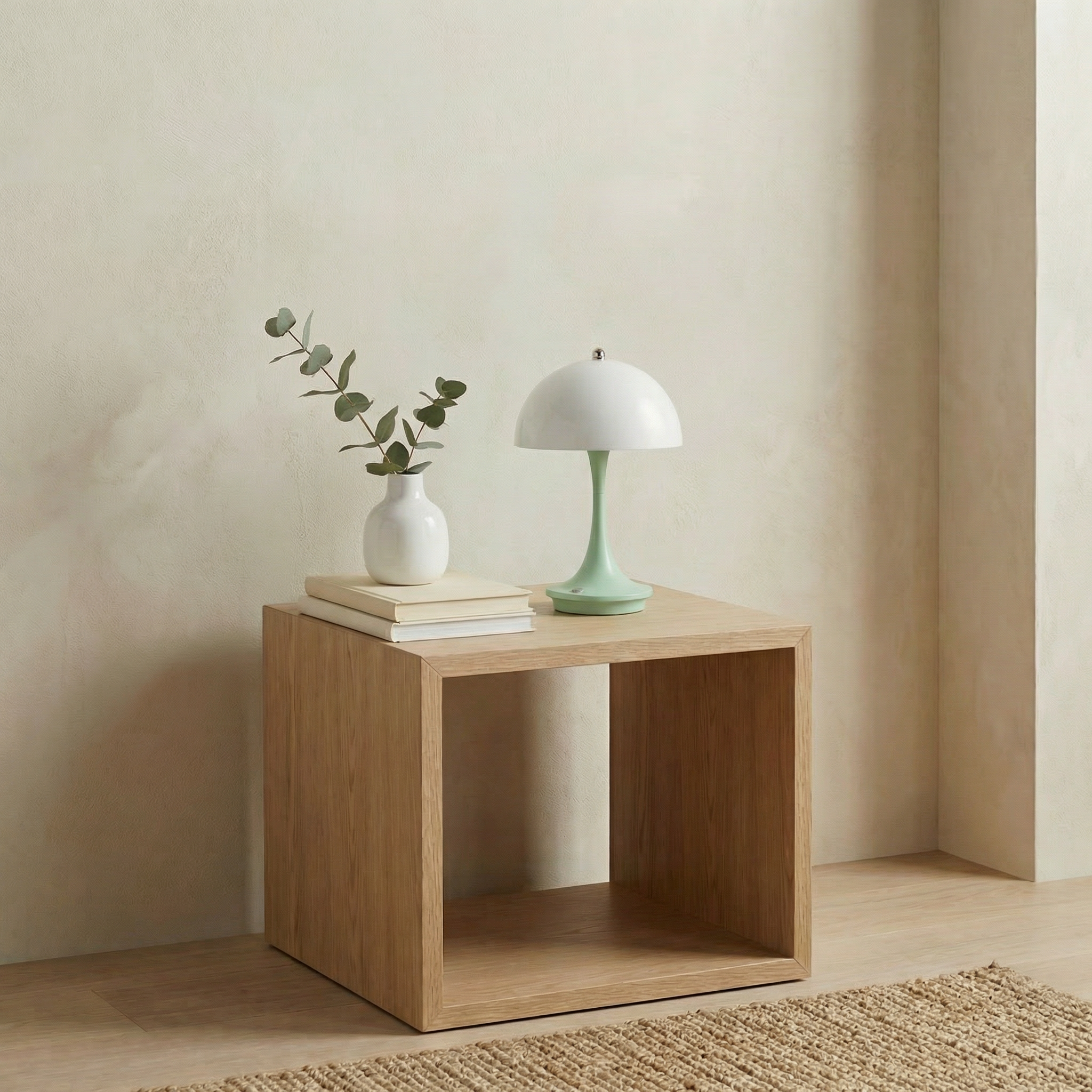 Contemporary Mushroom Table Lamp | Cordless LED Design for Easy Placement