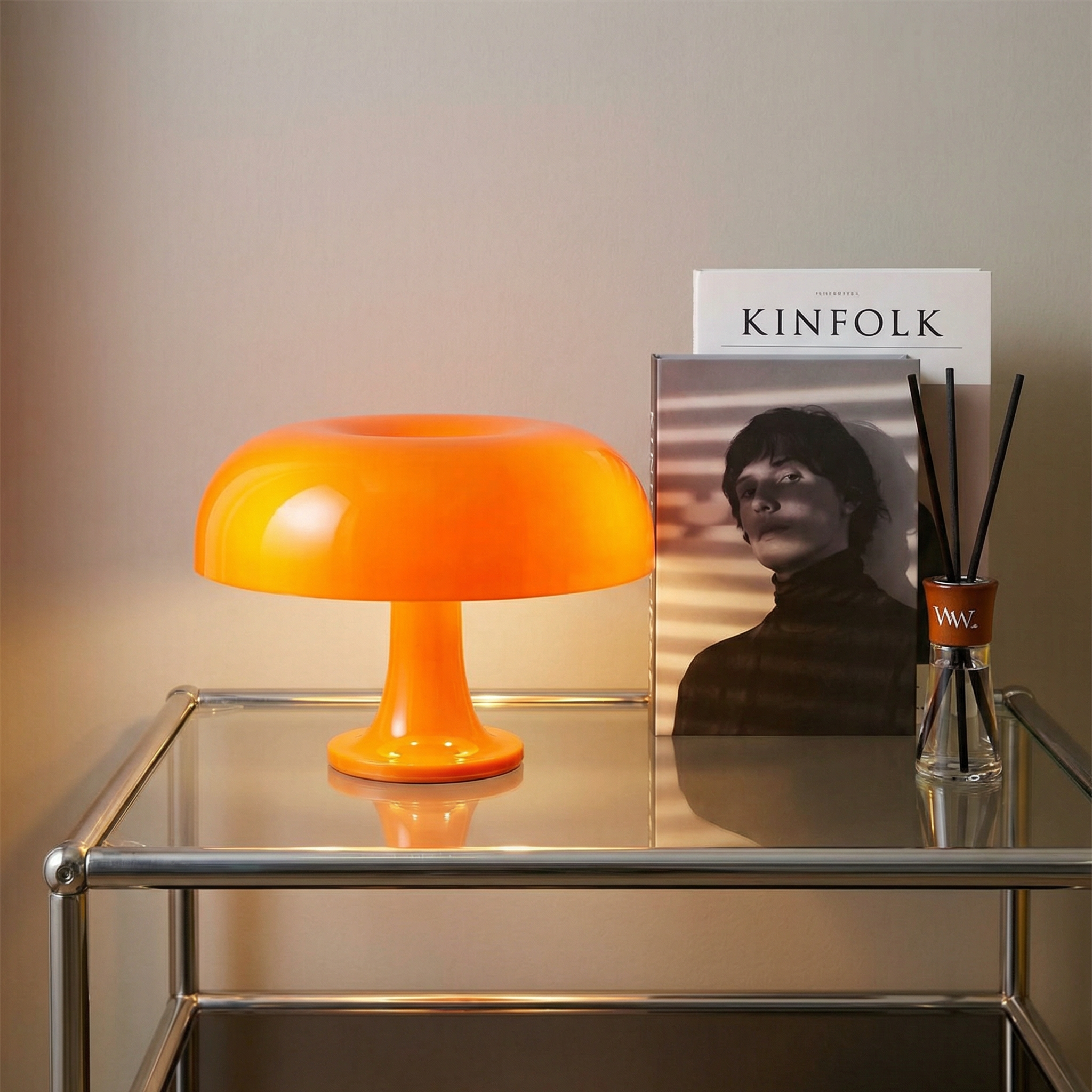 MushroomGlow | Elegant Rechargeable LED Table Lamp for Cozy Ambience