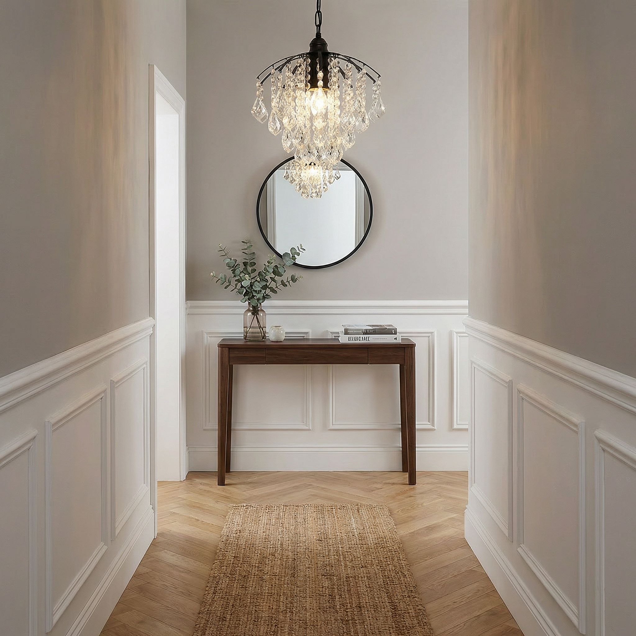 Elegant Crystal Chandelier Light with LED Bulbs | Modern Design for Luxurious Bedroom Ambiance