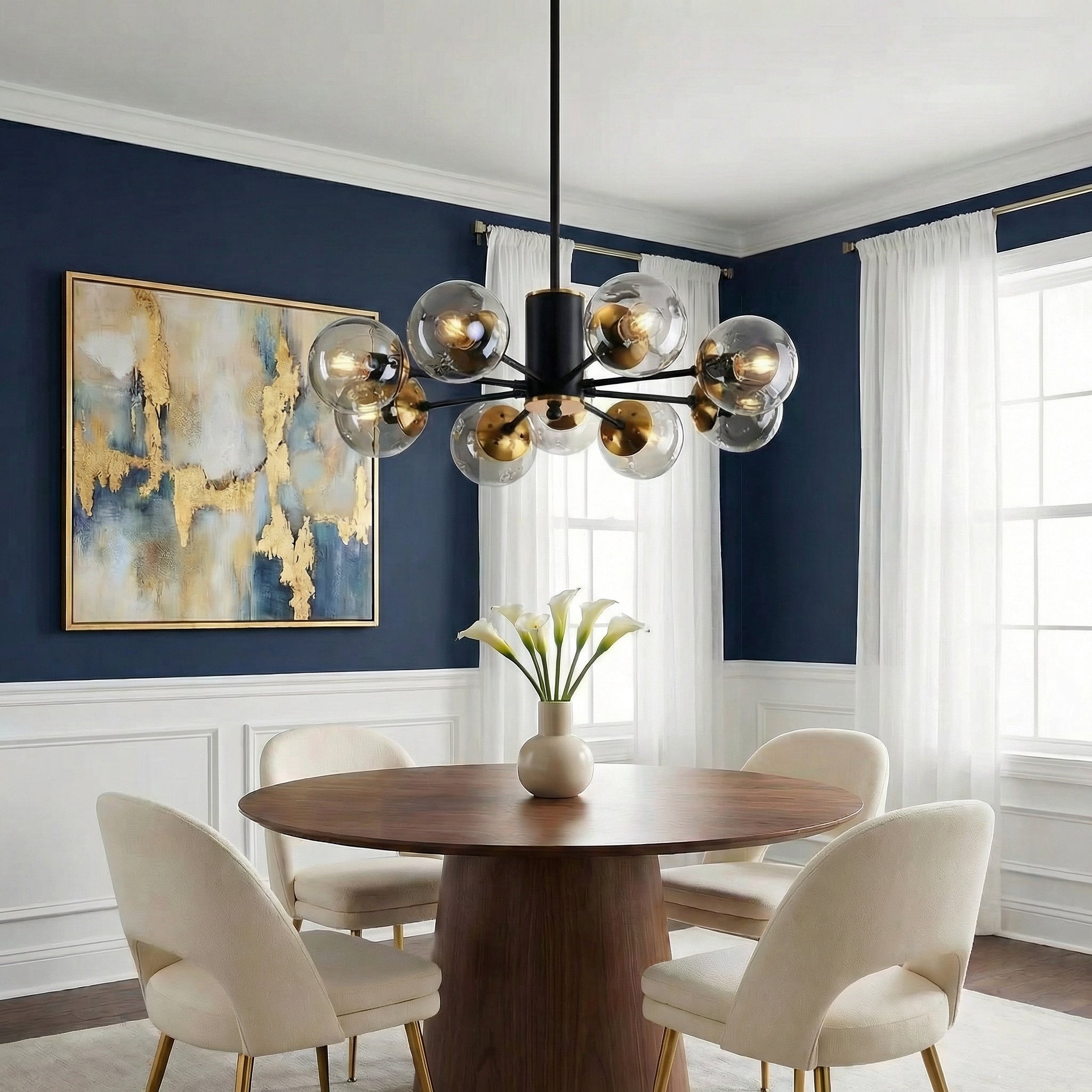 Ida Collection | Modern Chandelier Light with Minimalist Design | Elegant Lighting for Dining Rooms and More