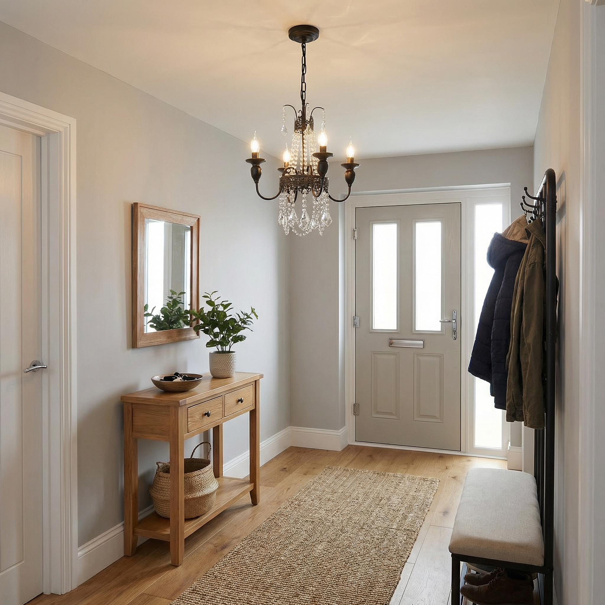 Elegant Crystal Chandelier | Modern Design with Soft Diffused Light | Luxurious Home Décor for Bedrooms and Living Rooms