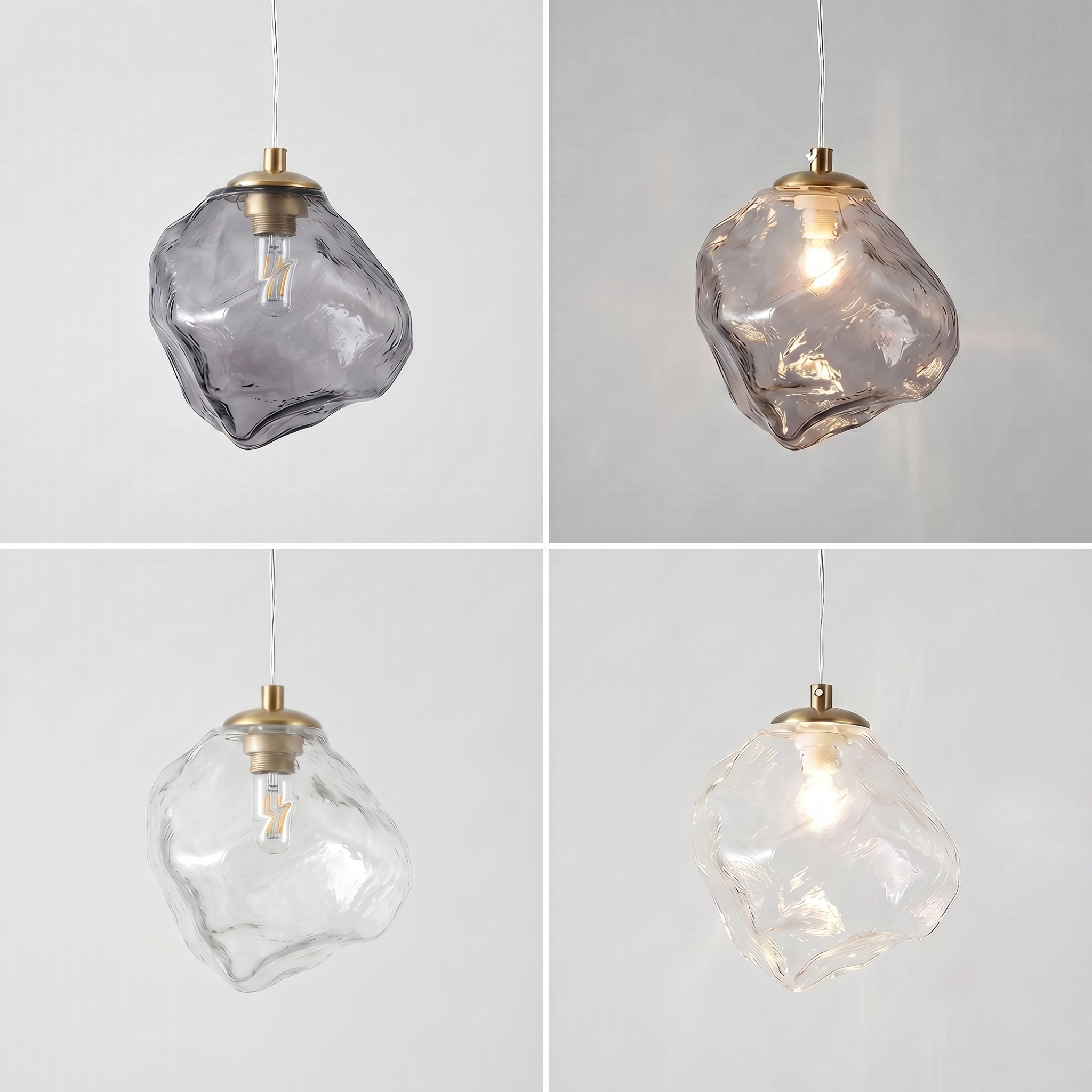 Staircase Chandelier for High Ceilings | Modern Glass Pendant Light | Kelvinum