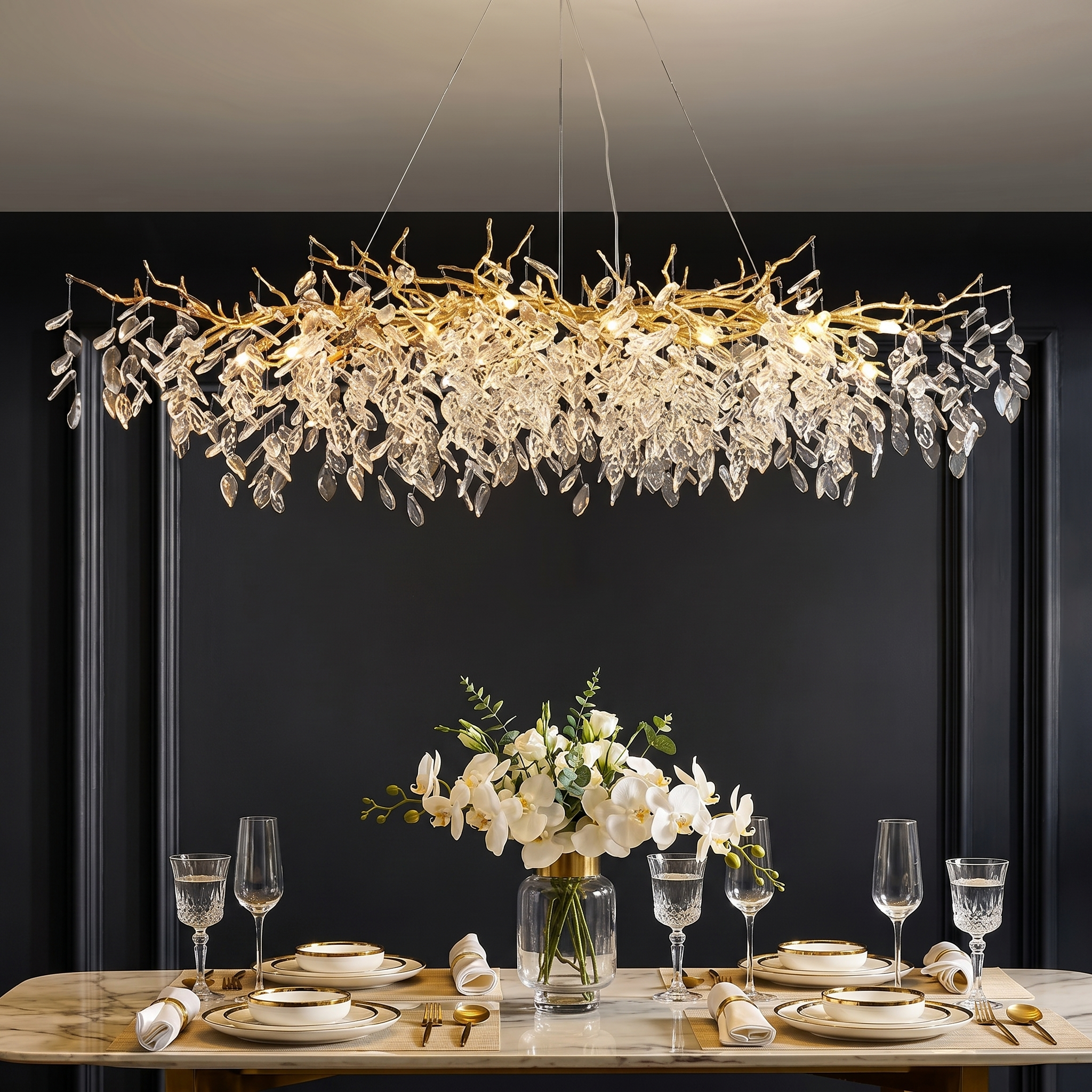 Luxury Crystal Chandelier | French Style Ceiling Light for Dining Room & Foyer