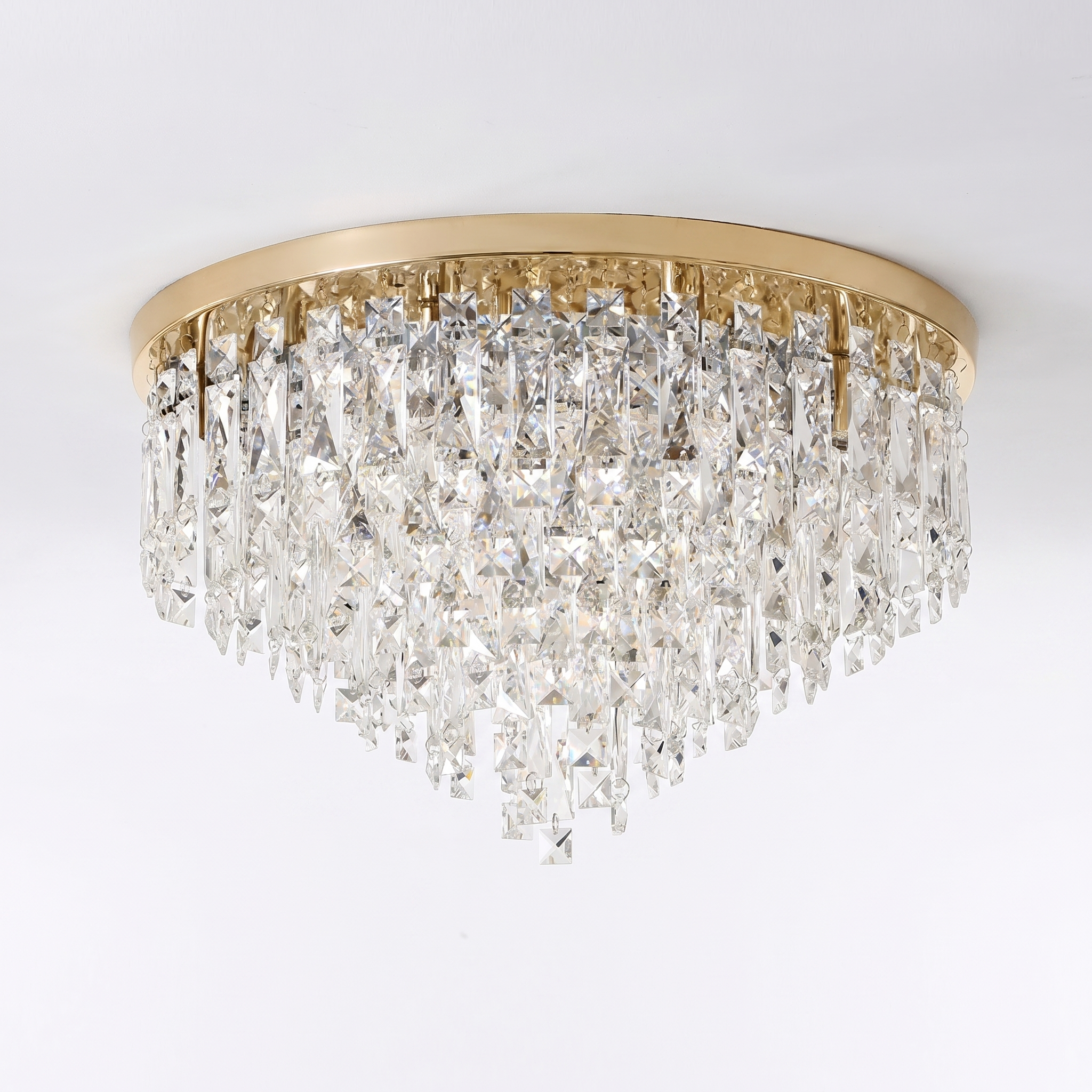 Luxury Crystal Flush Mount Chandelier – Ceiling Light for Bedroom, Hallway & Living Room