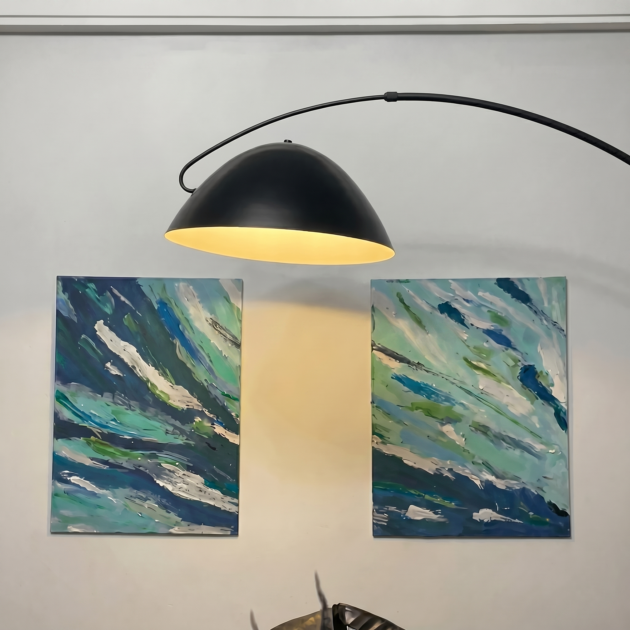 Nordic Elegance | Modern Floor Lamp with Adjustable Height & LED Bulb | Minimalist Design for Living Room Illumination