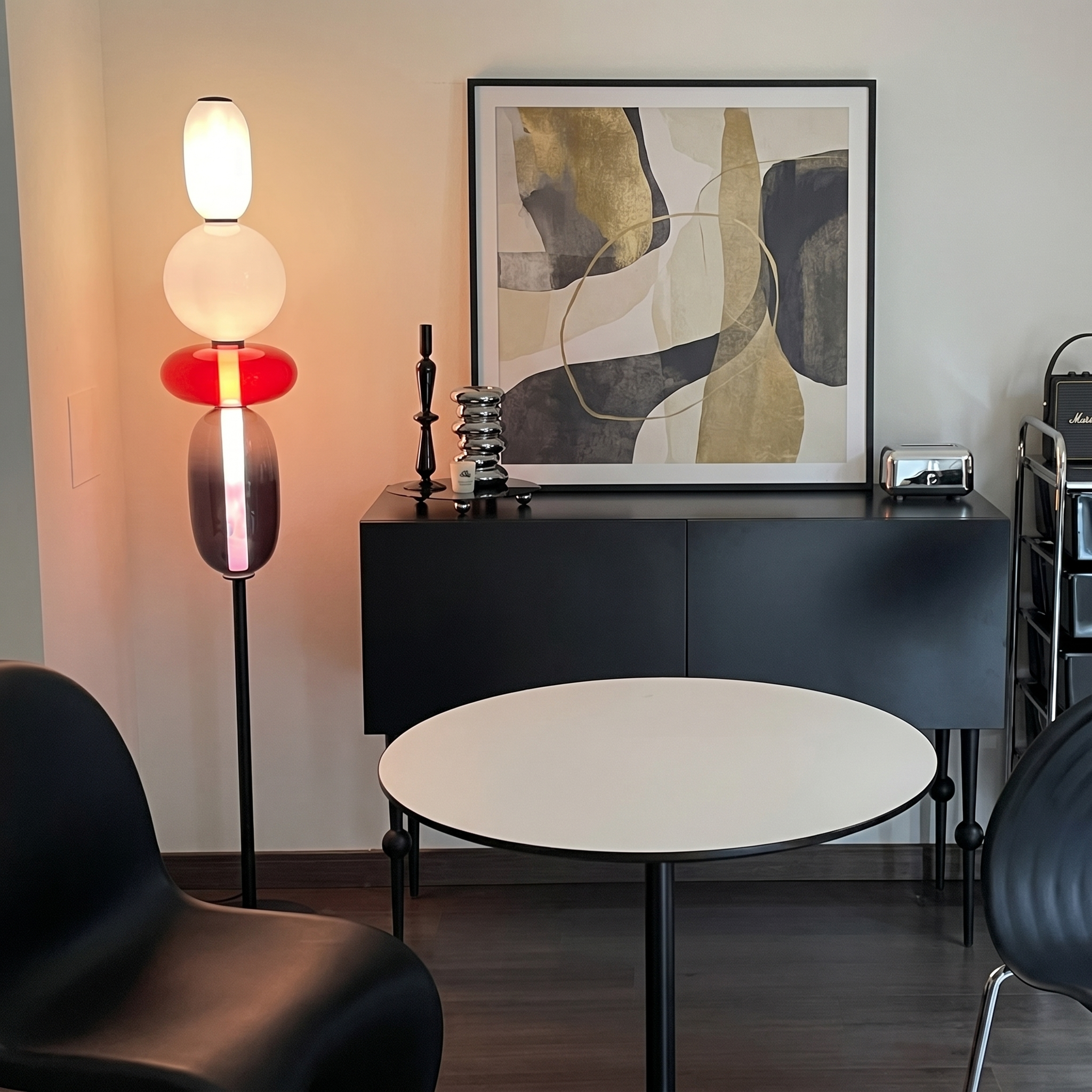Modern Glass Floor Lamp – Sculptural Standing Light for Living Room & Bedroom