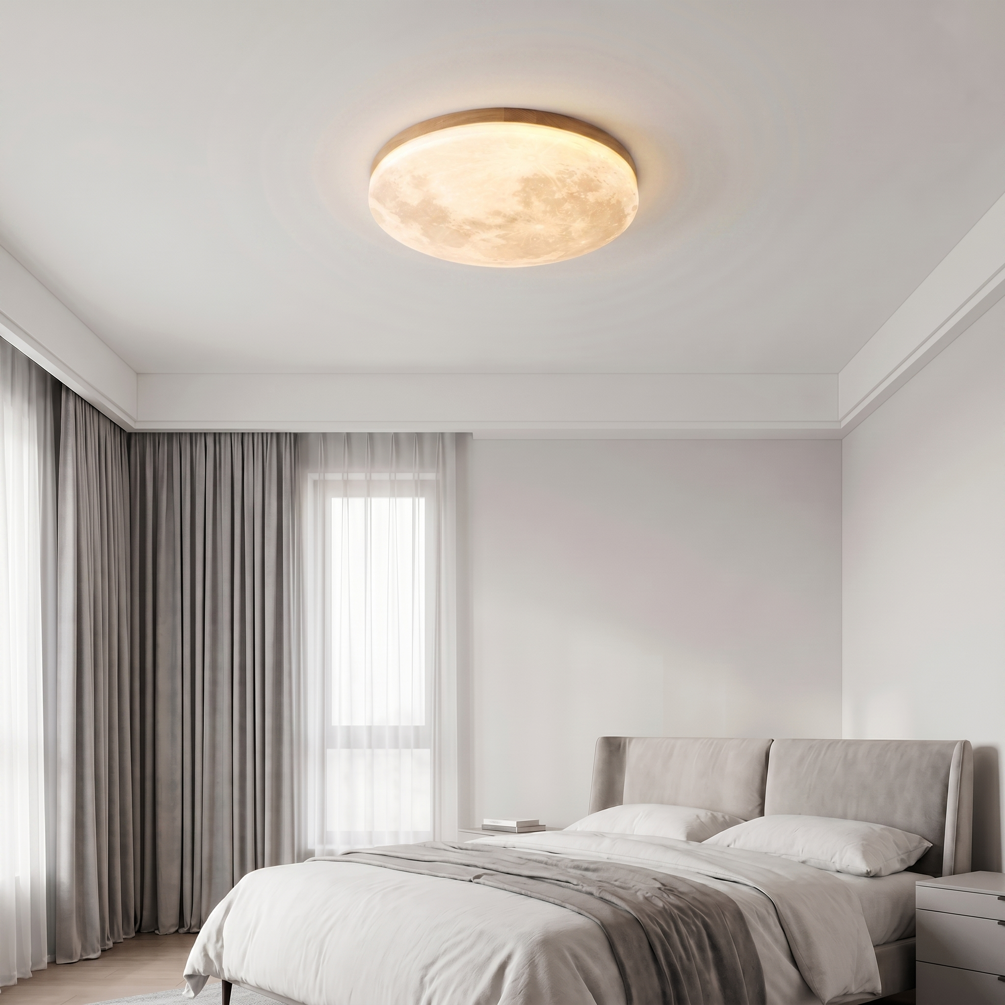 LunaGlow | Modern Dimmable LED Flush Mount Ceiling Light Fixture