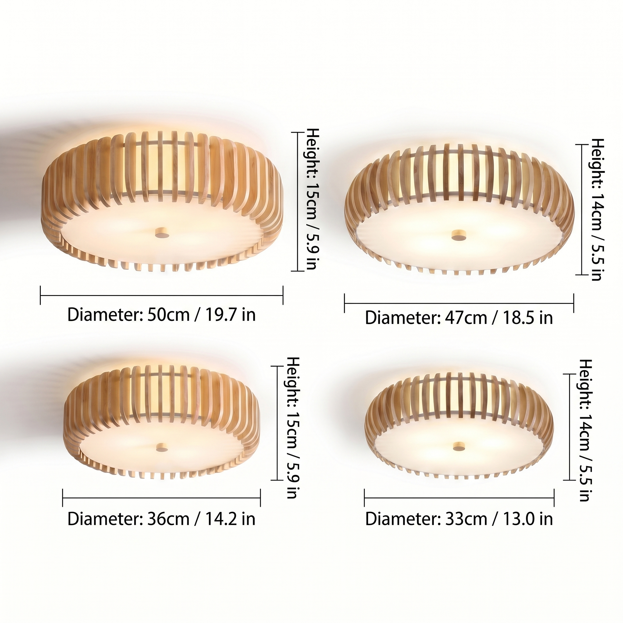Elegant Wood Ceiling Light Fixture with Circular Design | Perfect Illumination for Dining Room and Living Spaces