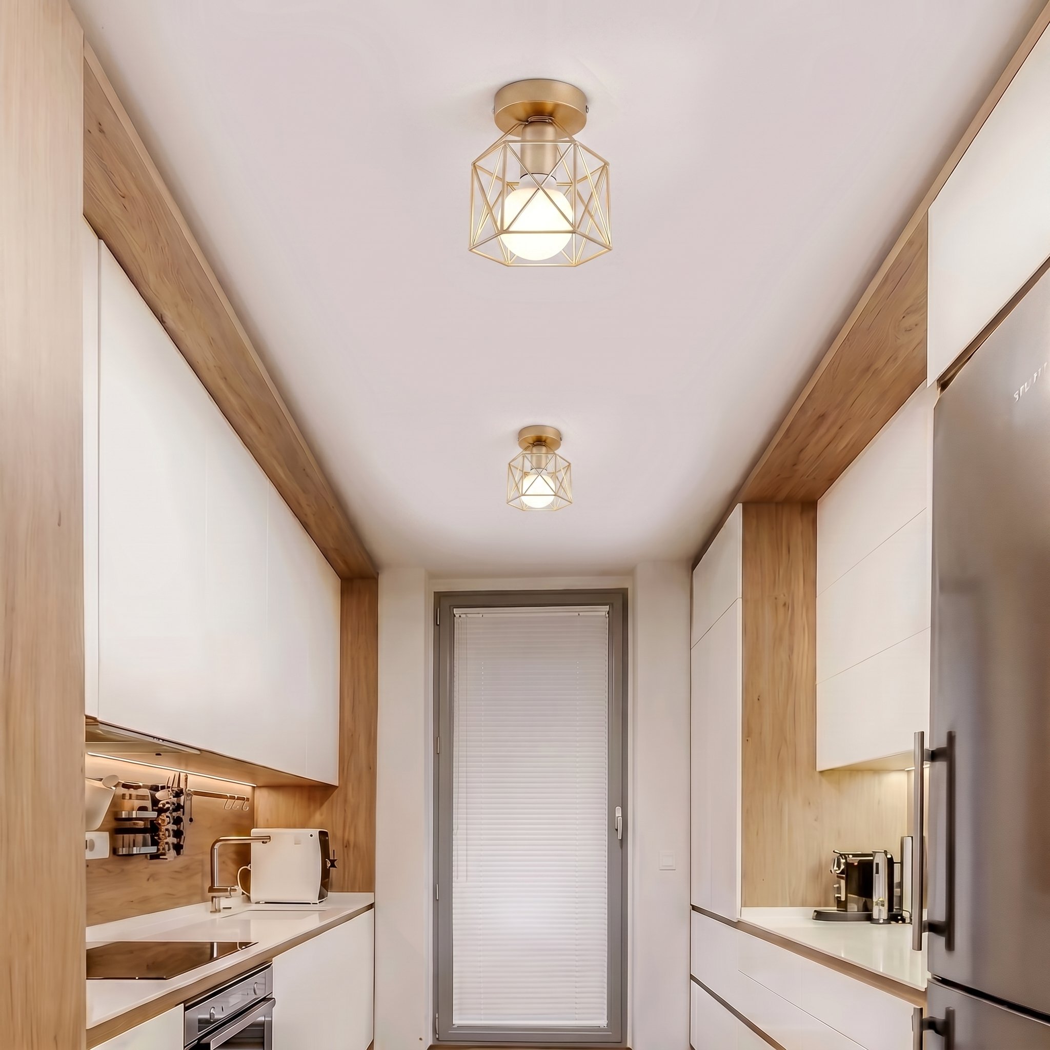 Modern Round Flush Mount Ceiling Light Fixture