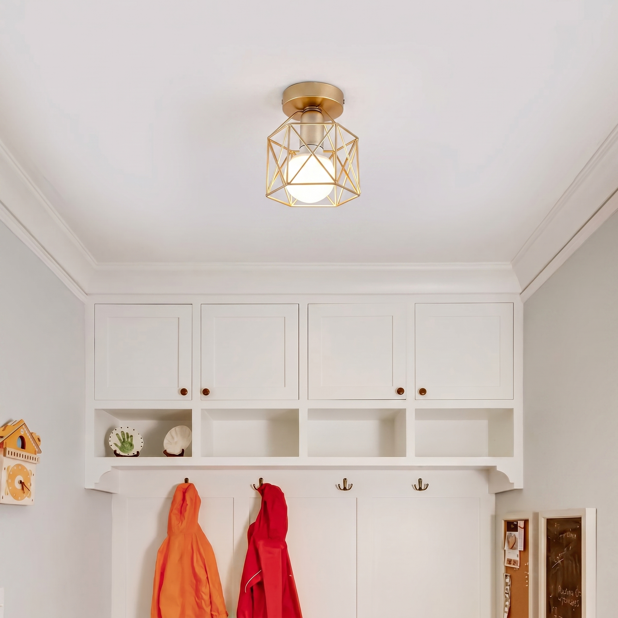 Modern Round Flush Mount Ceiling Light Fixture