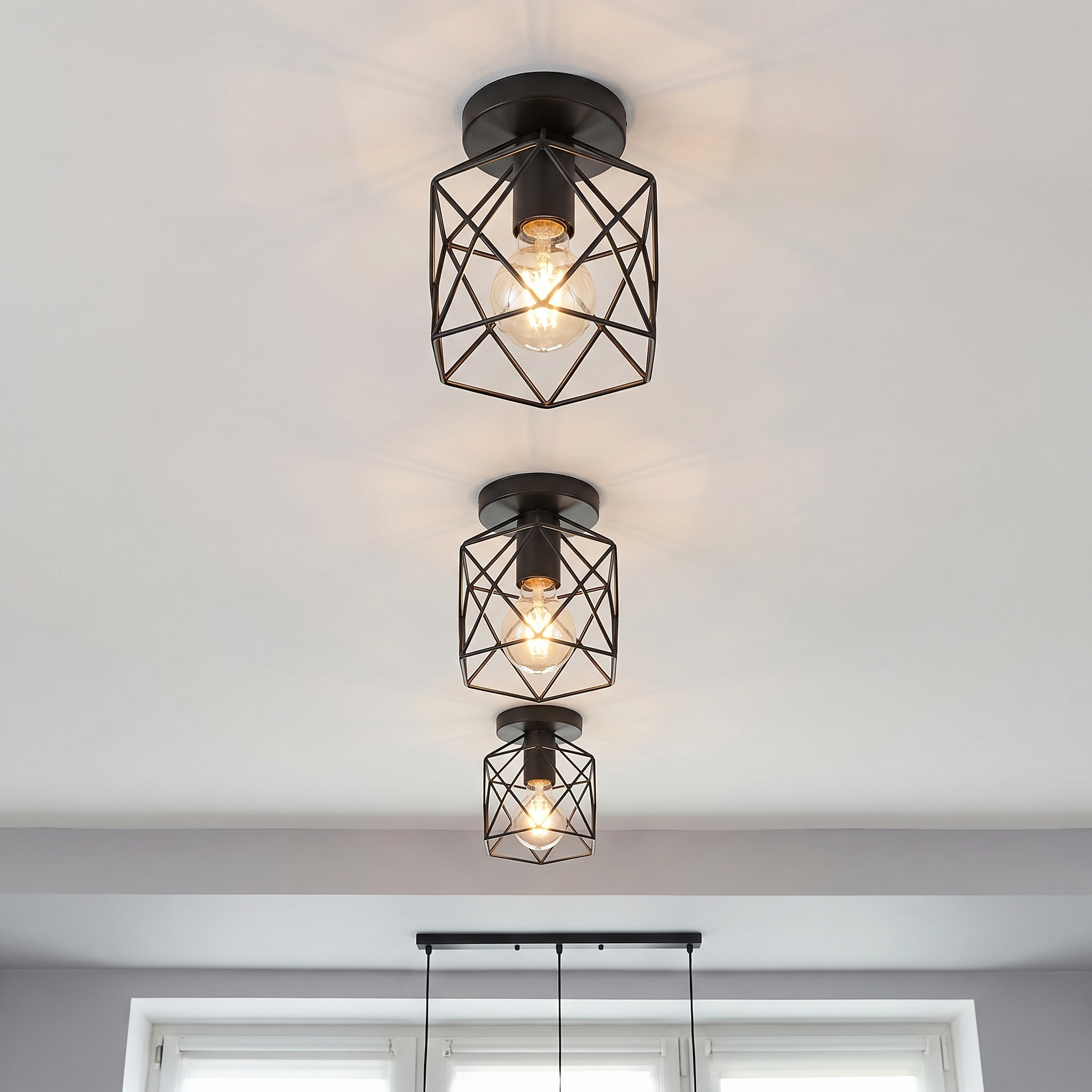 Modern Round Flush Mount Ceiling Light Fixture