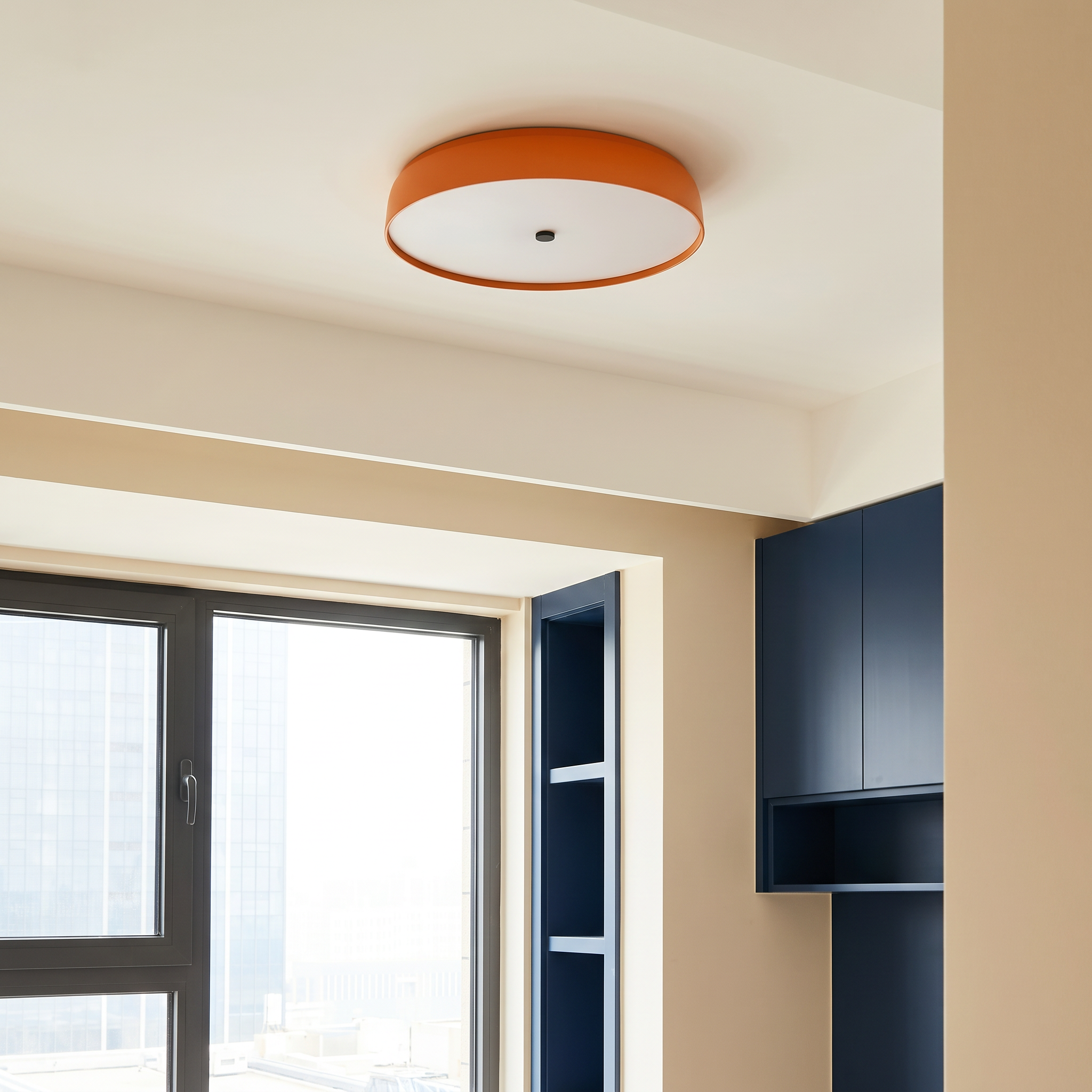 Modern Metal | Flush Mount Ceiling Light with Adjustable Brightness