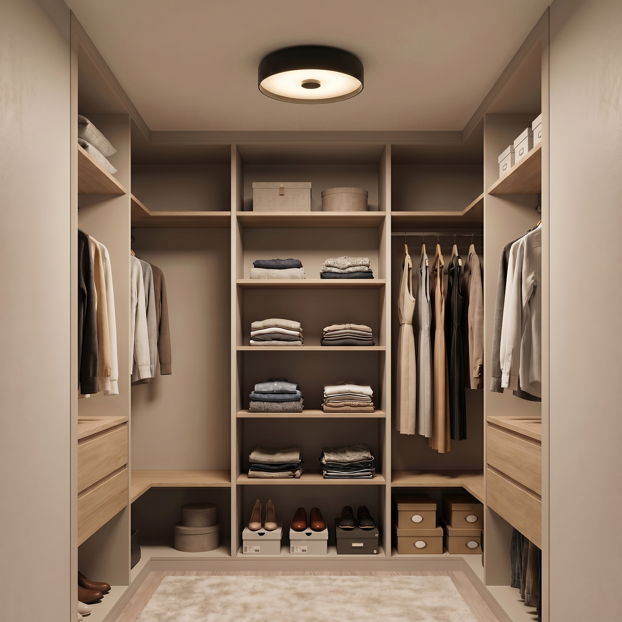 Modern Metal | Flush Mount Ceiling Light with Adjustable Brightness
