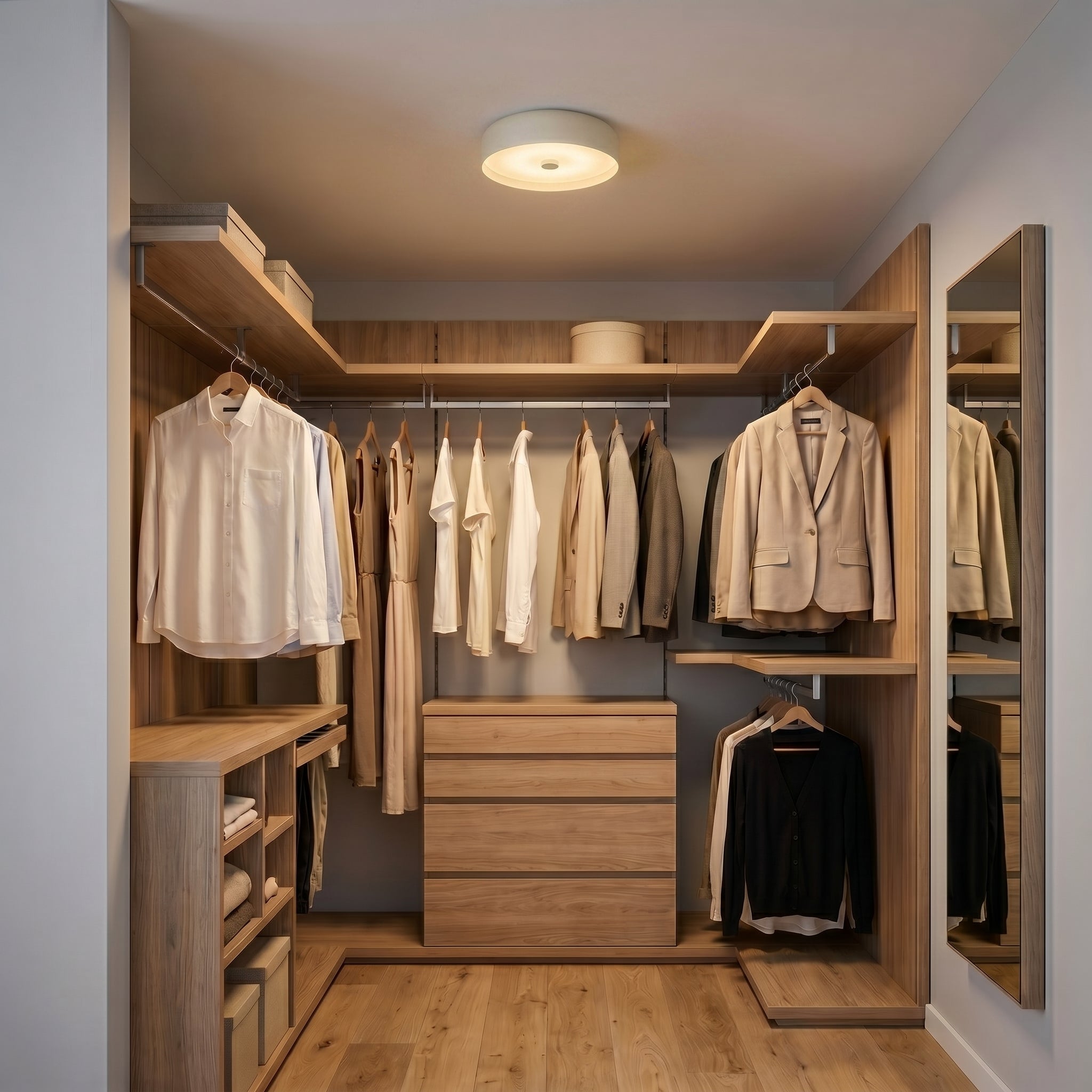 Modern Metal | Flush Mount Ceiling Light with Adjustable Brightness