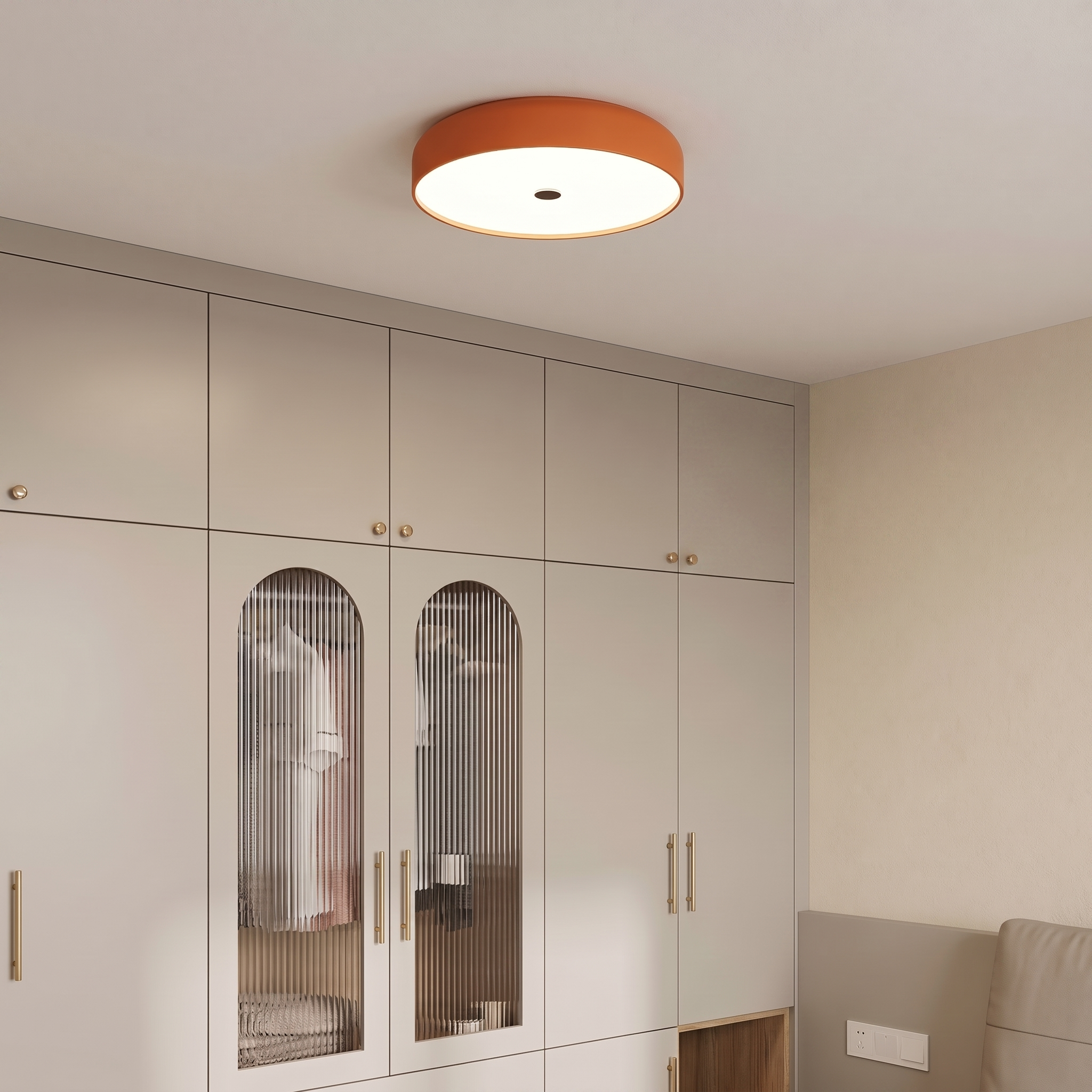 Modern Metal | Flush Mount Ceiling Light with Adjustable Brightness