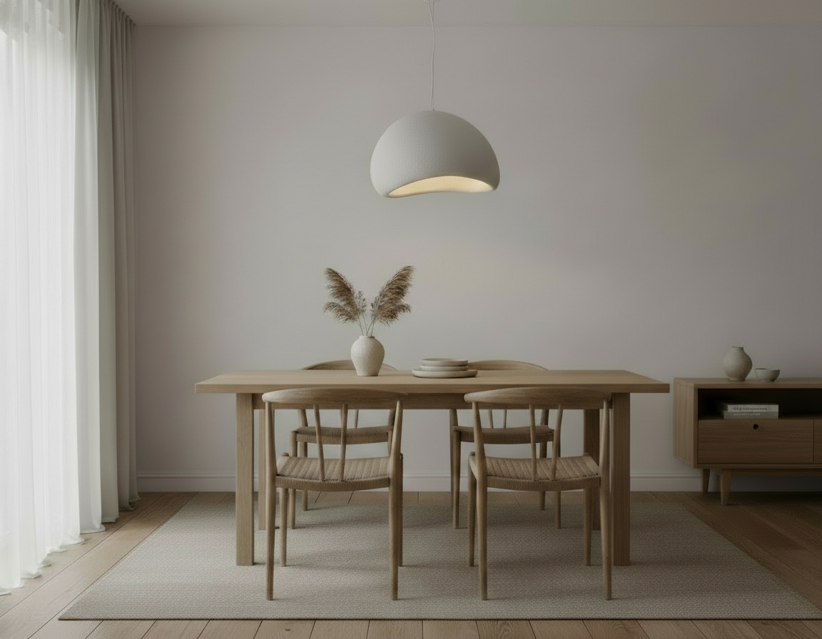 WabiSabiGlow | Elegant Organic LED Kitchen Pendant Lighting Fixture