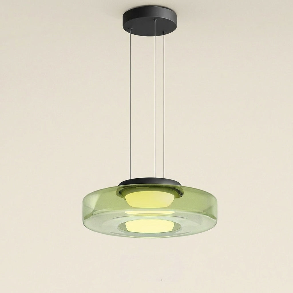 Luminara | Dynamic Amber Glass Kitchen Pendant Lighting Fixture