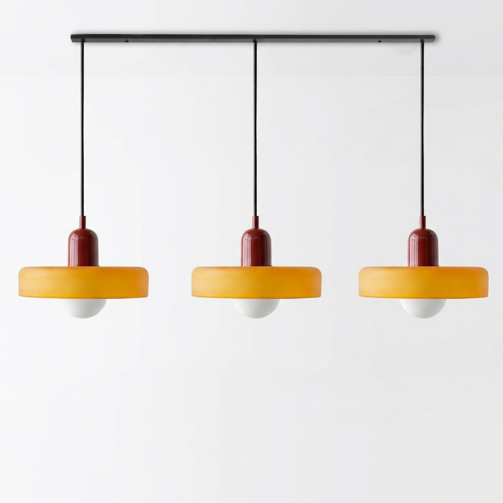 Lumosphere | Stylish Modern 3-Head Colored Glass Pendant Light