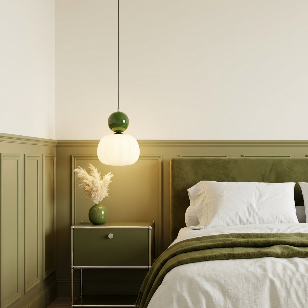 ArtDecoGlow | Elegant Vintage Glass Pendant Light Ceiling Fixture