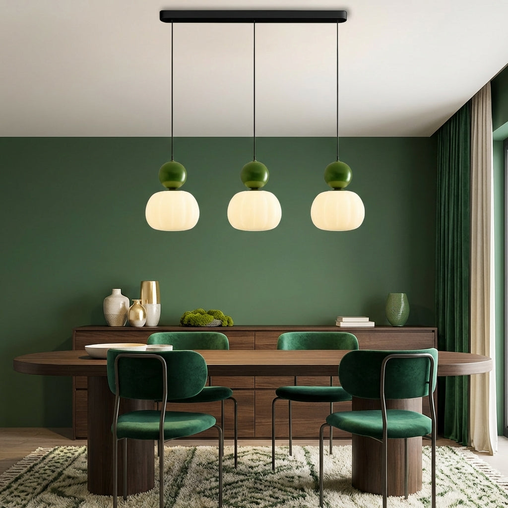 ArtDecoGlow | Elegant Vintage Glass Pendant Light Ceiling Fixture