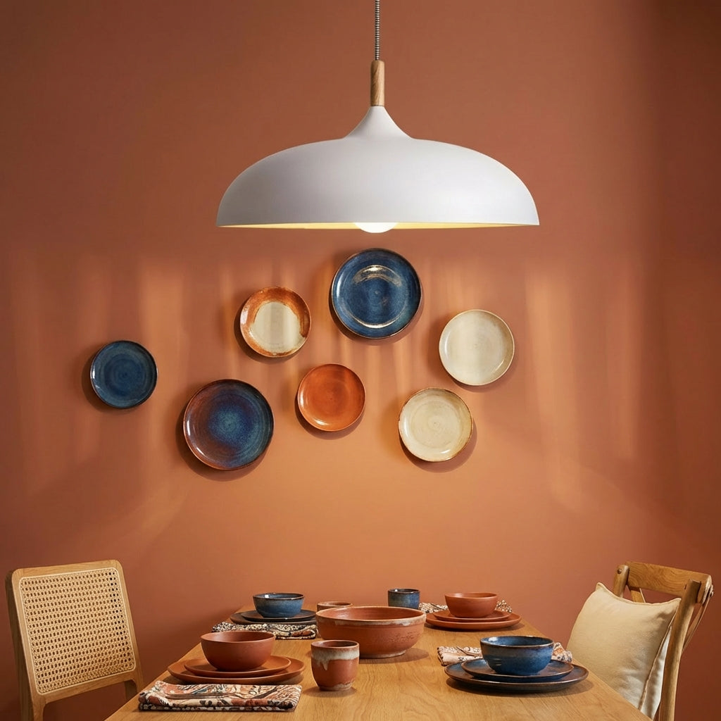 HaftLight | Elegant Minimalist Wood and Iron Kitchen Pendant Lighting