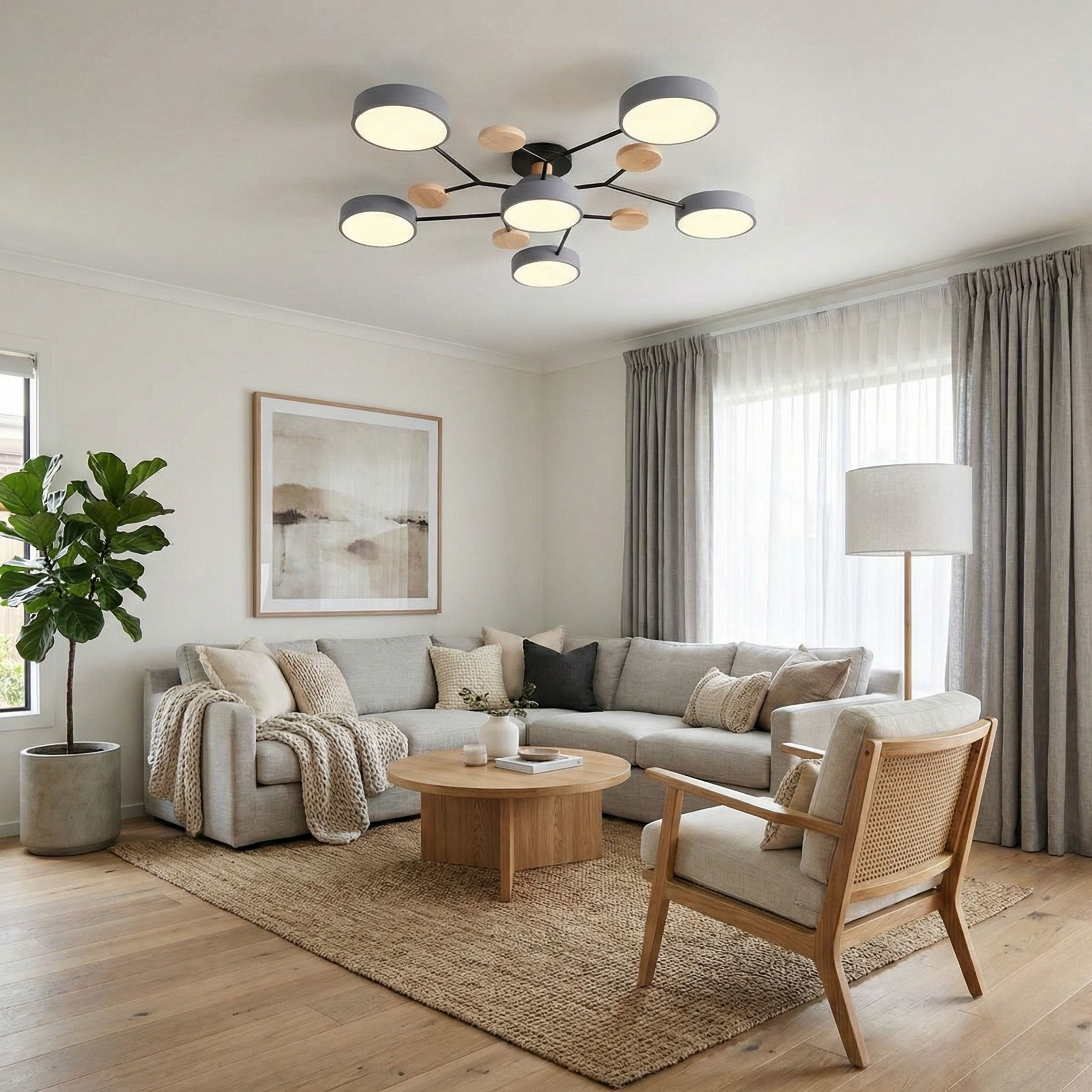 Luminara | Modern Elegant Black Iron LED Dining Room Chandelier