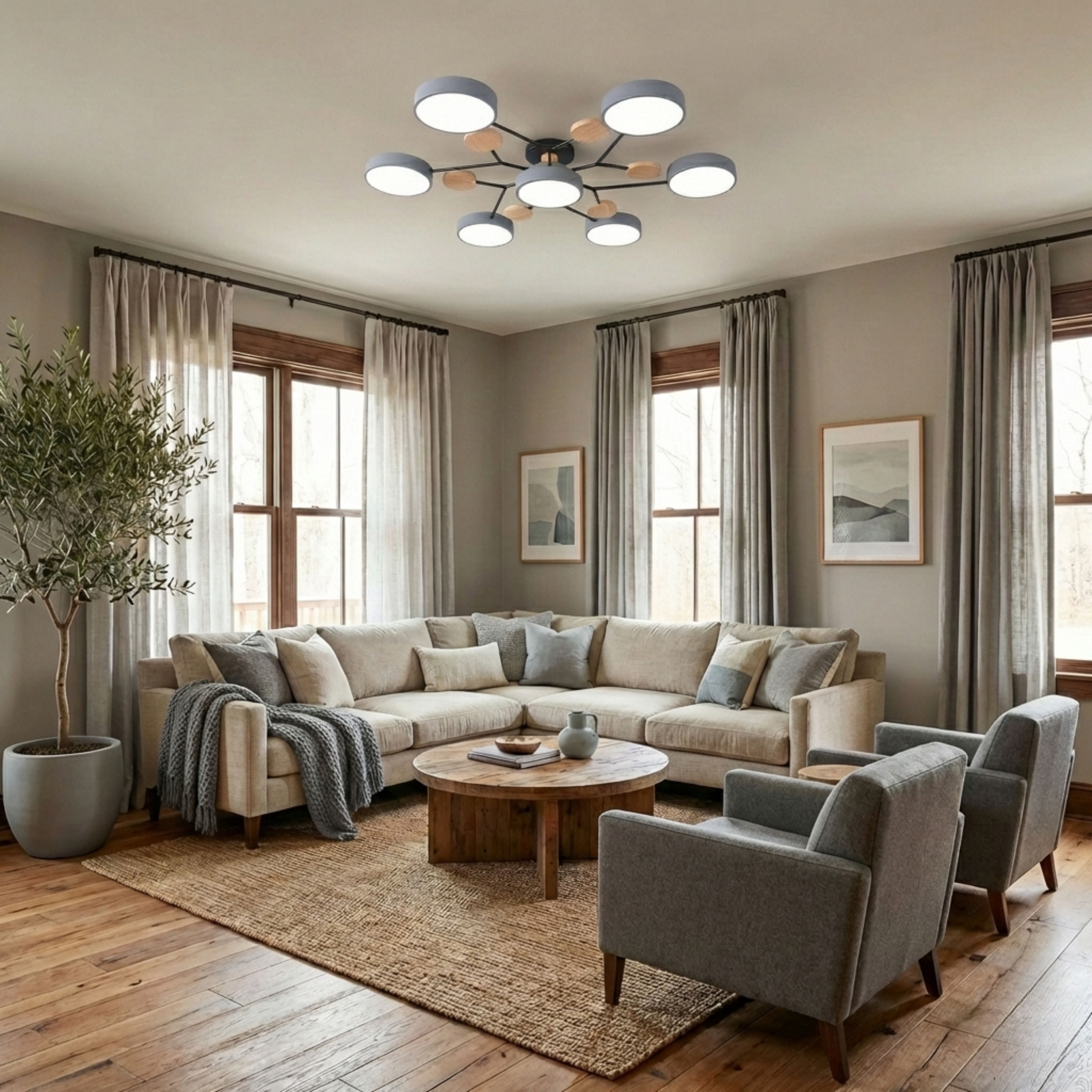 Luminara | Modern Elegant Black Iron LED Dining Room Chandelier