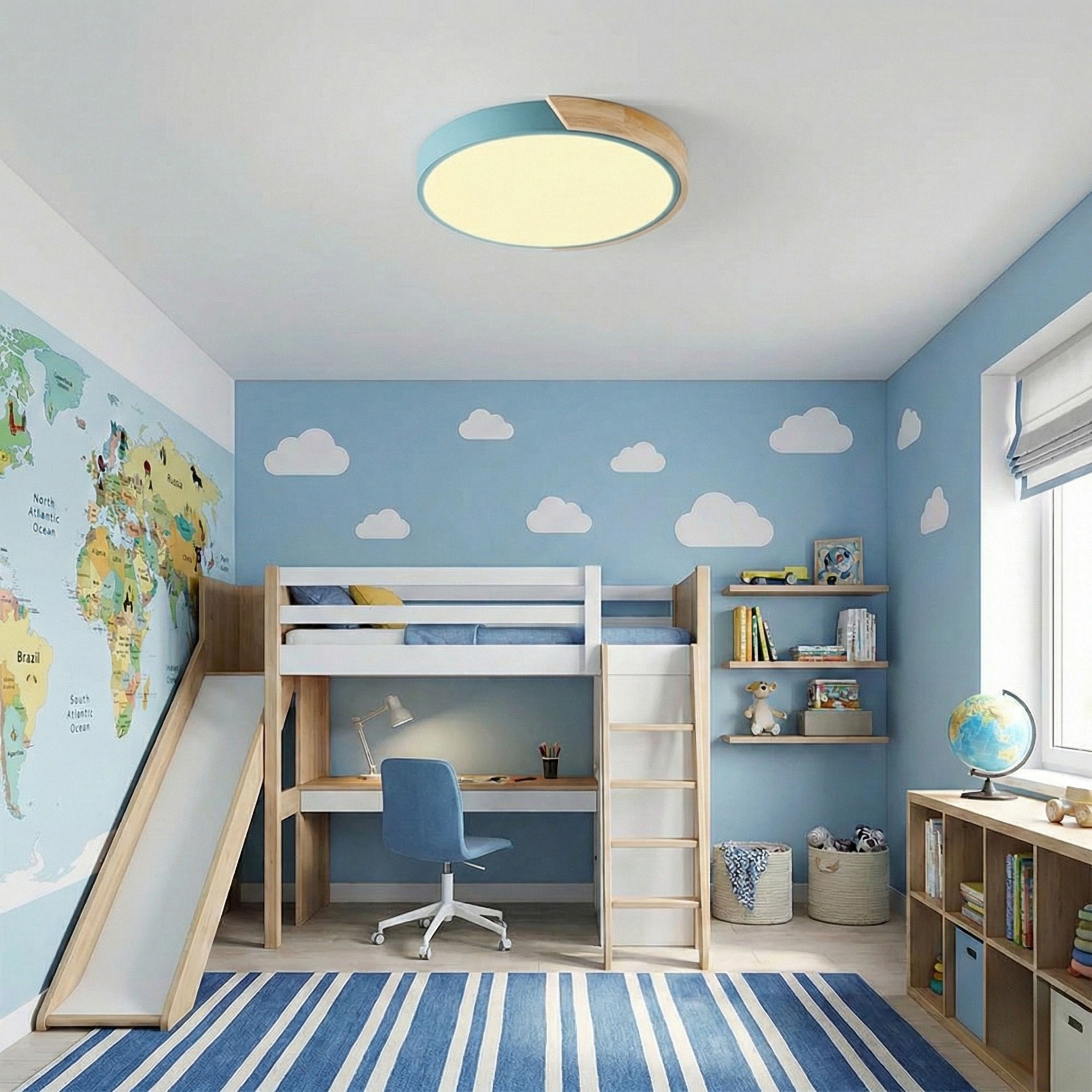 LuminaraGlow | Modern Vibrant LED Flush Mount Ceiling Light Fixture