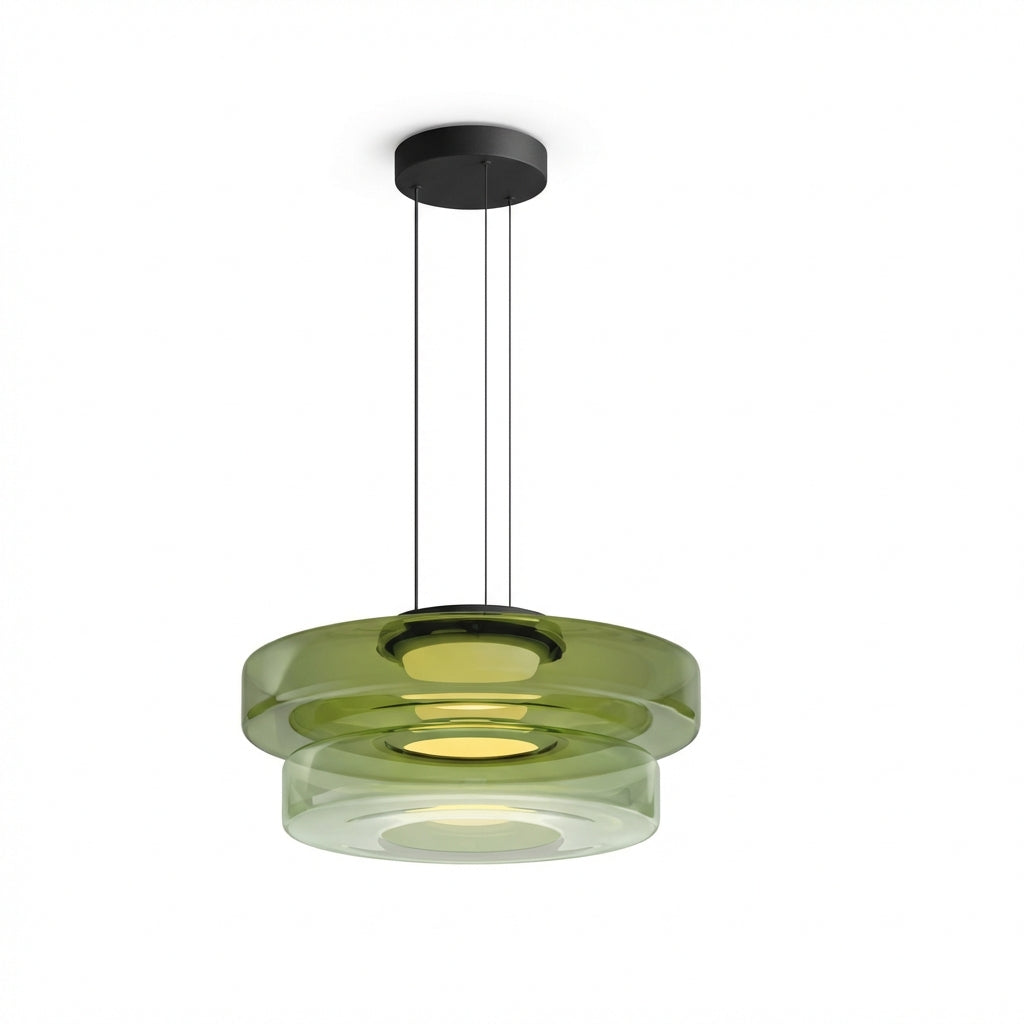 Luminara | Dynamic Amber Glass Kitchen Pendant Lighting Fixture