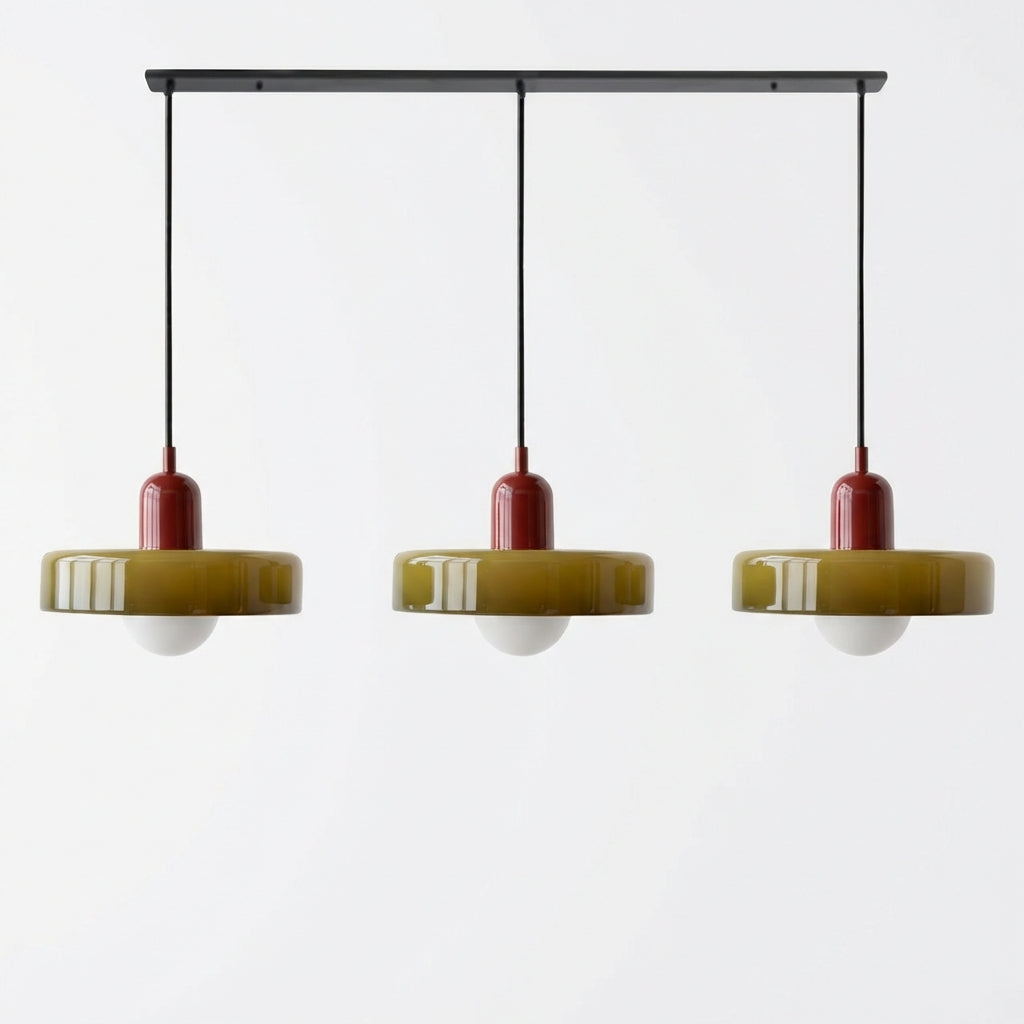 Lumosphere | Stylish Modern 3-Head Colored Glass Pendant Light