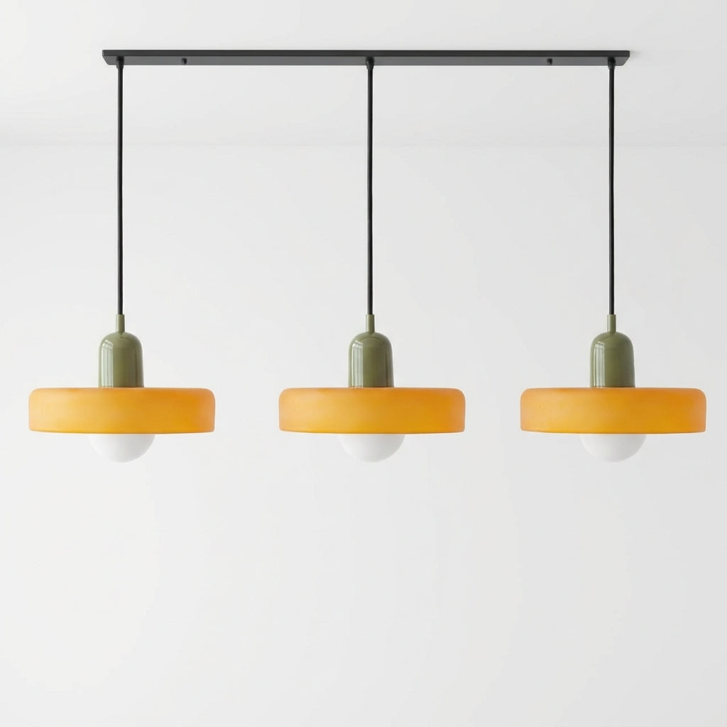 Lumosphere | Stylish Modern 3-Head Colored Glass Pendant Light