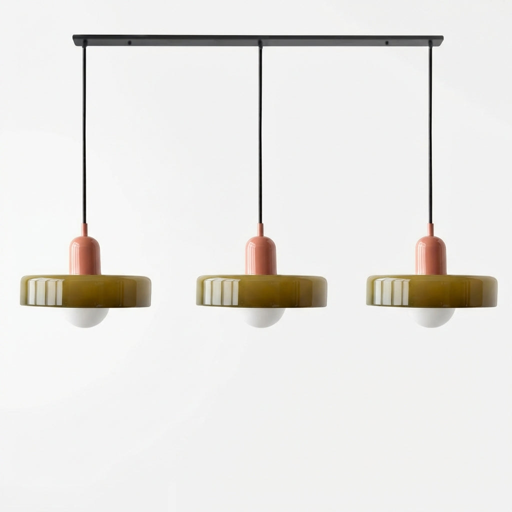 Lumosphere | Stylish Modern 3-Head Colored Glass Pendant Light