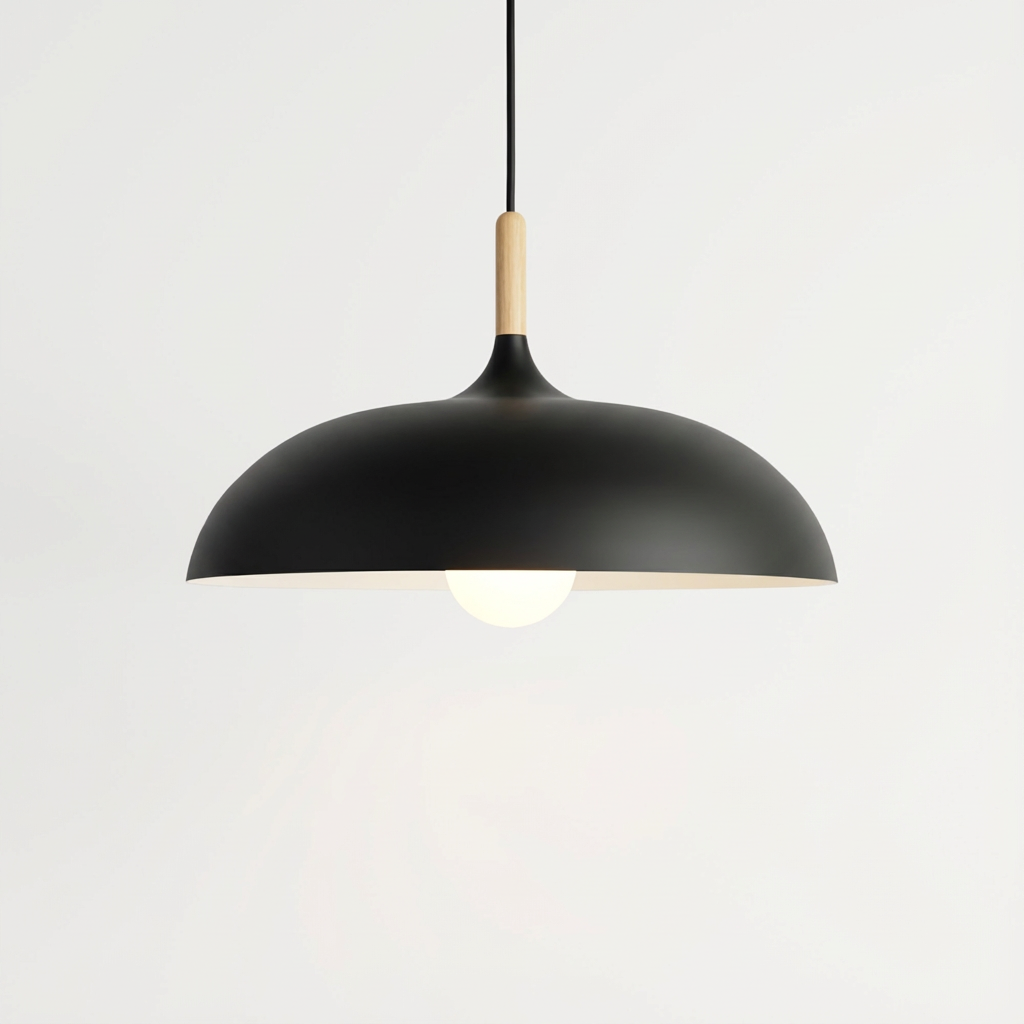 HaftLight | Elegant Minimalist Wood and Iron Kitchen Pendant Lighting
