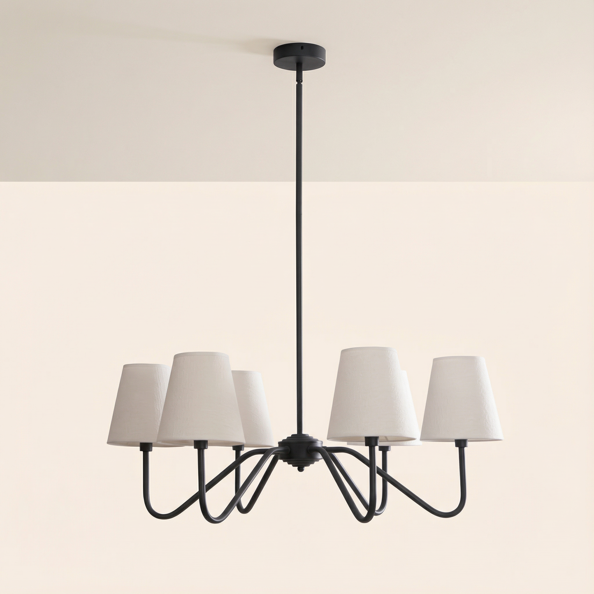 SilkenAura | Elegant Modern Silk Bedroom Chandelier Light