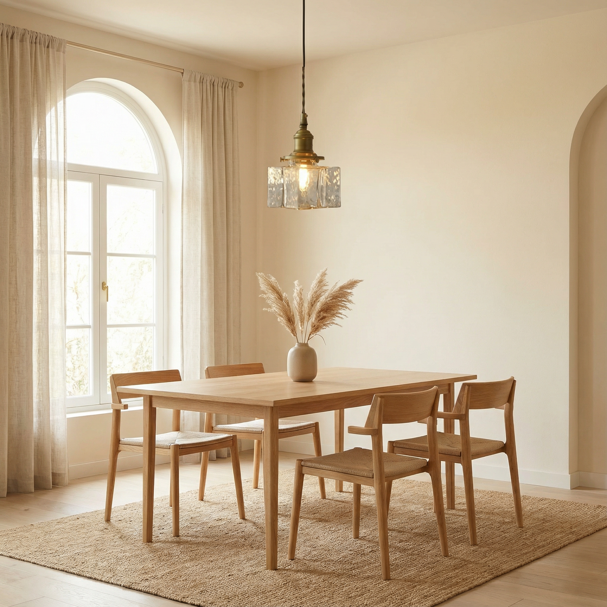 SavoyGlass | Elegant Retro Textured Glass Pendant Light Fixture