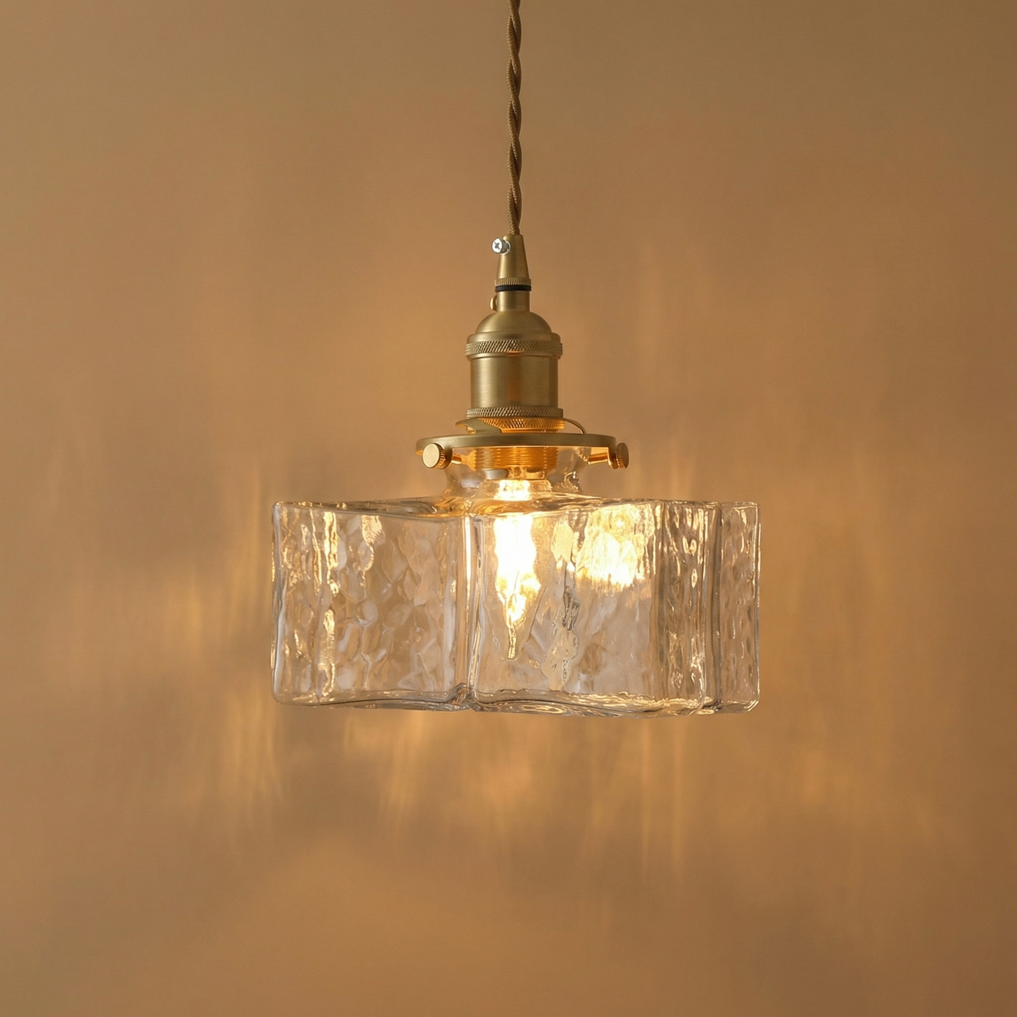 SavoyGlass | Elegant Retro Textured Glass Pendant Light Fixture