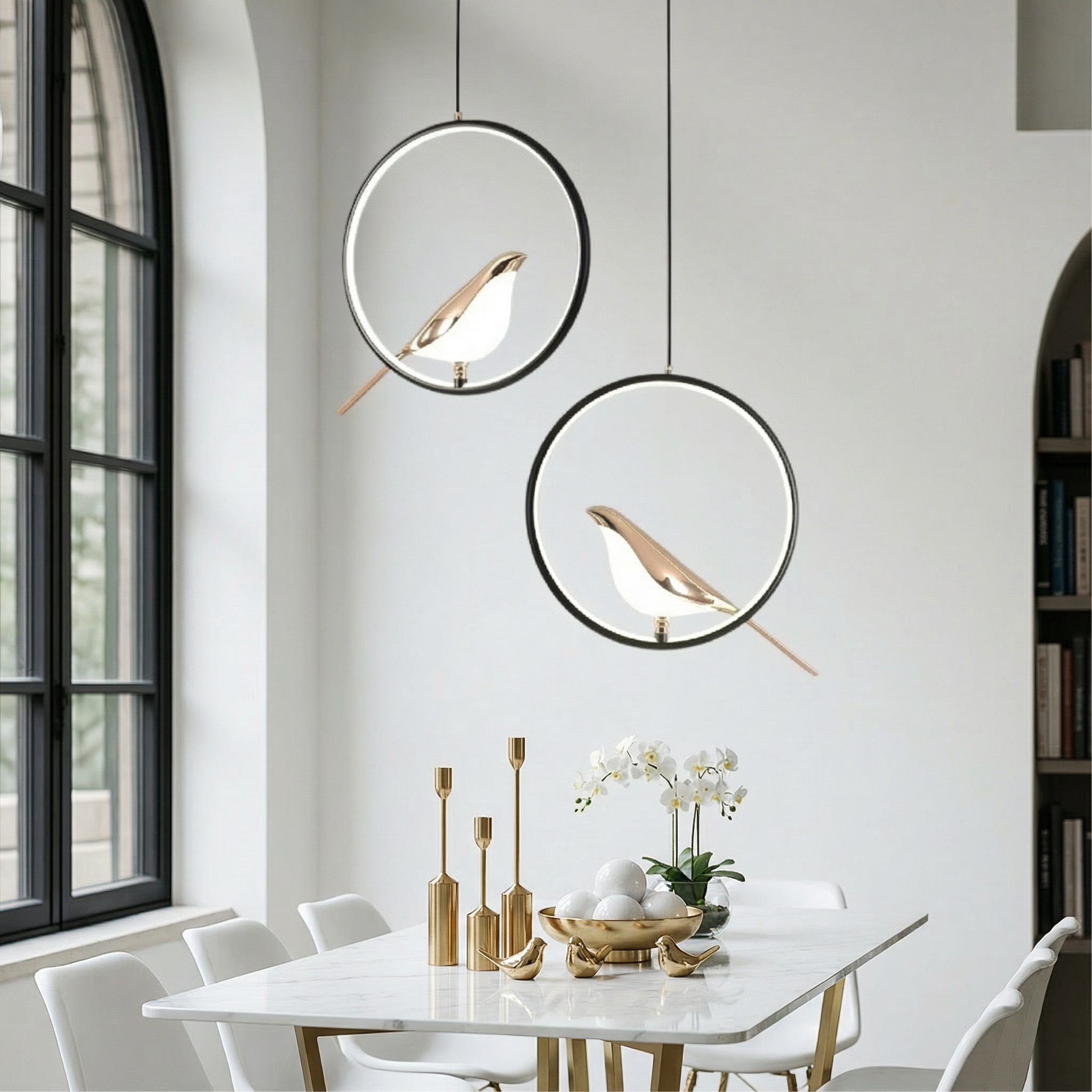 Aviara | Elegant Minimalist Bird-Inspired Pendant Light Fixture