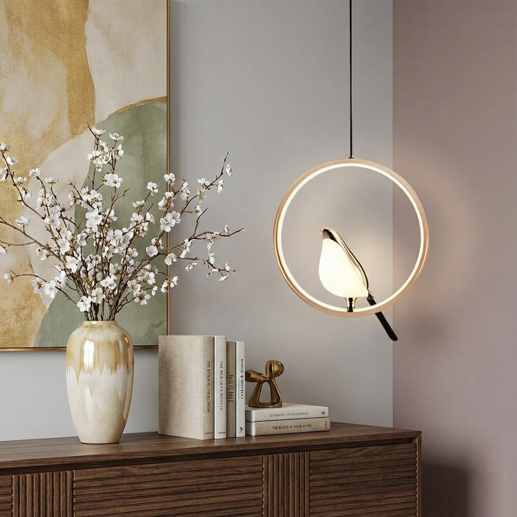 Aviara | Elegant Minimalist Bird-Inspired Pendant Light Fixture