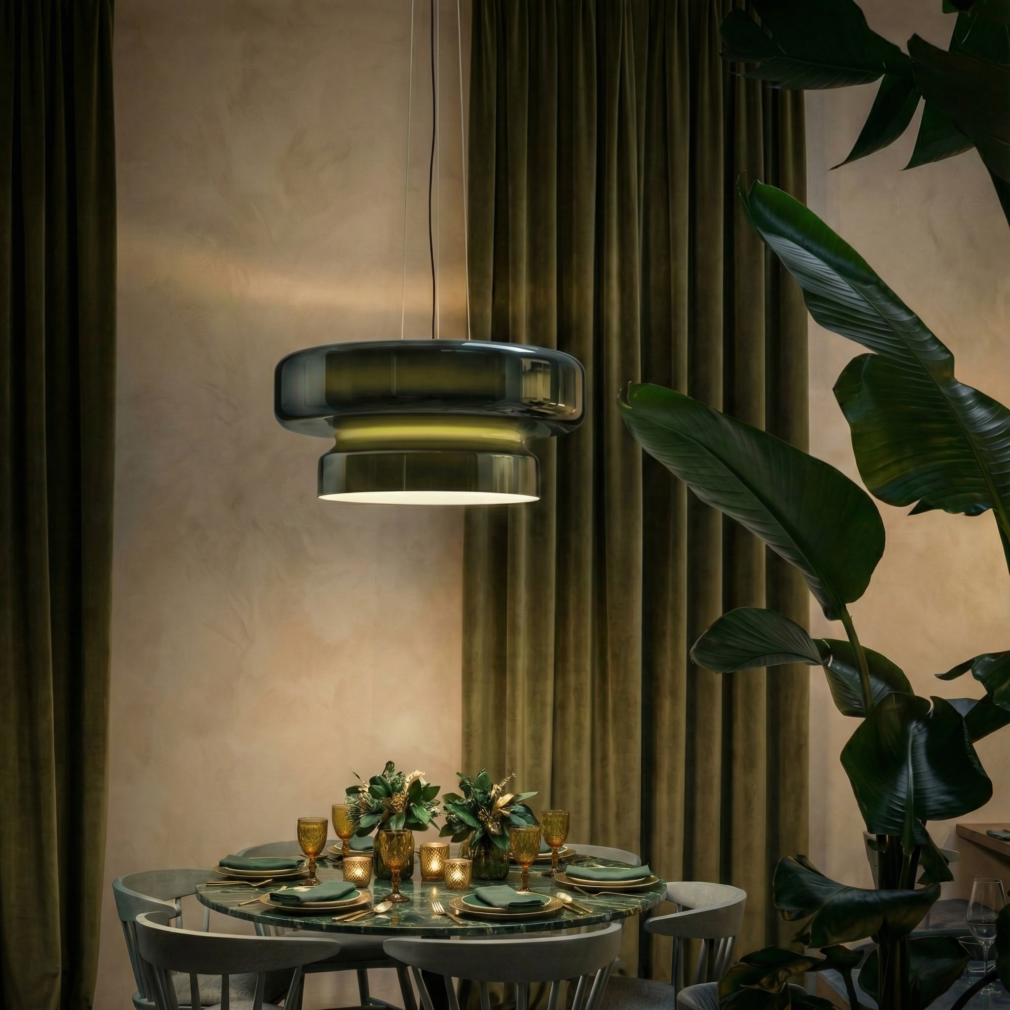 ChromaGlow | Striking Translucent Glass Kitchen Island Pendant Lighting