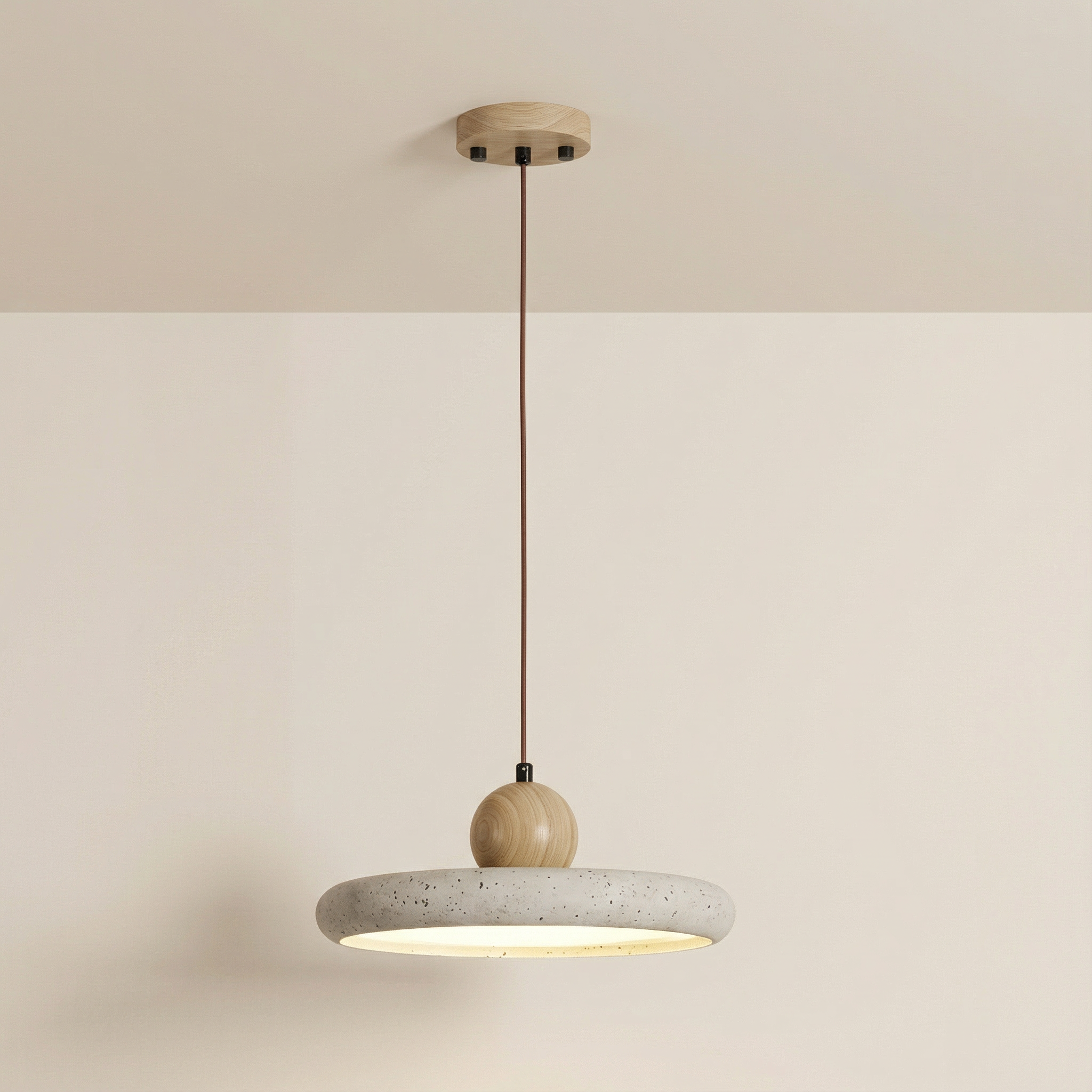 TravertineGlow | Elegant Adjustable Kitchen Pendant Lighting Fixture