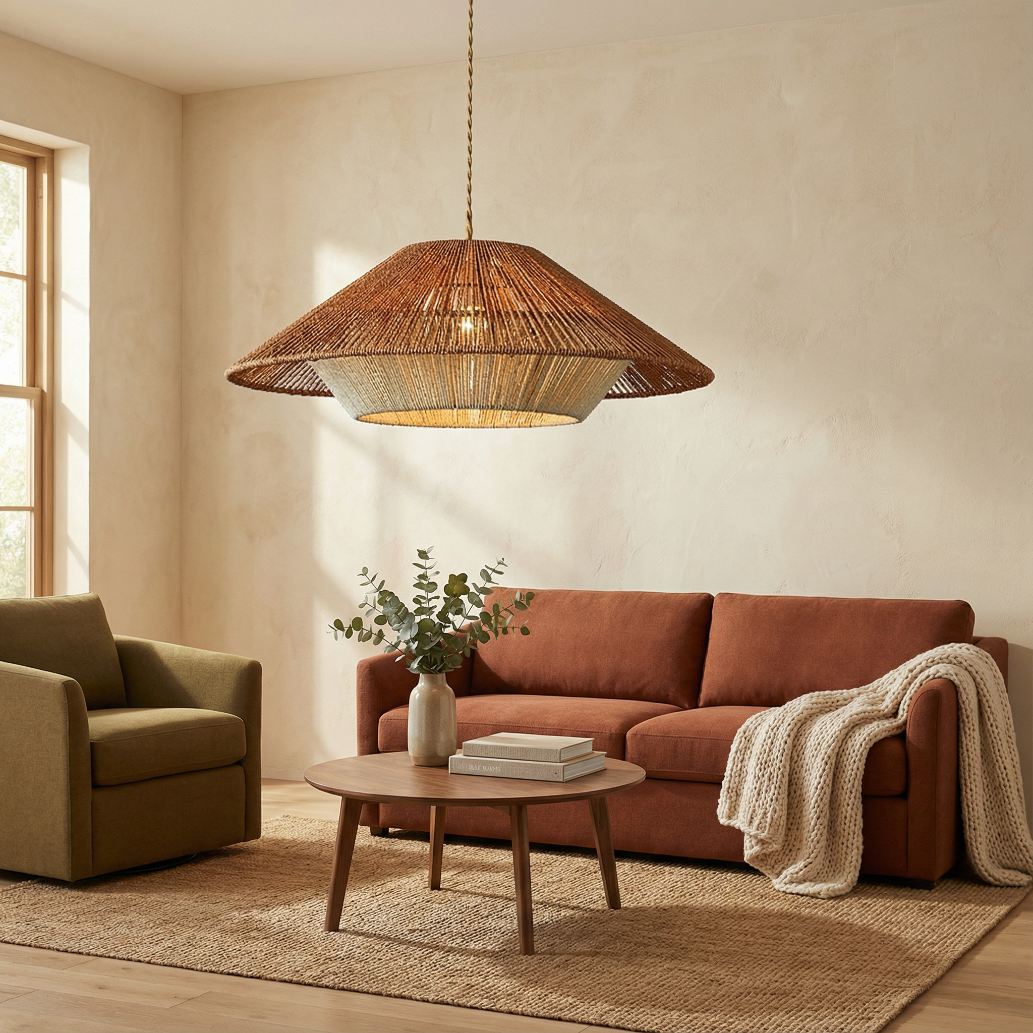 BambooAura | Elegant Handwoven Bamboo Kitchen Pendant Lighting Fixture