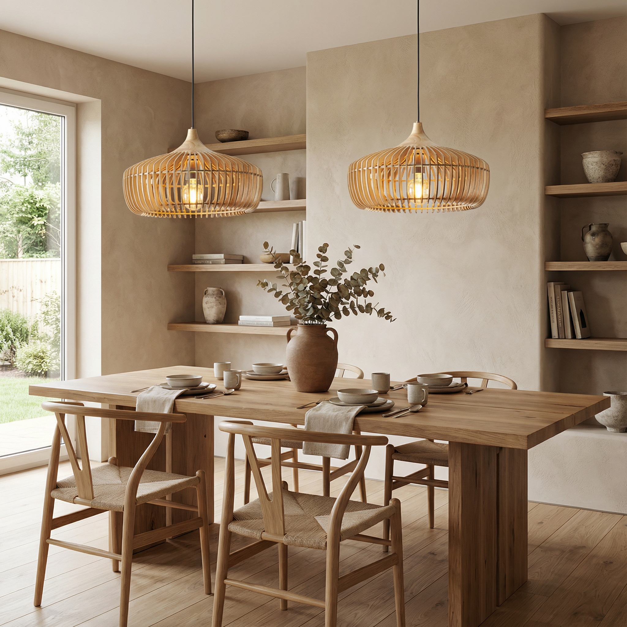 MutoWood | Elegant Natural Wood Nordic Kitchen Pendant Lighting