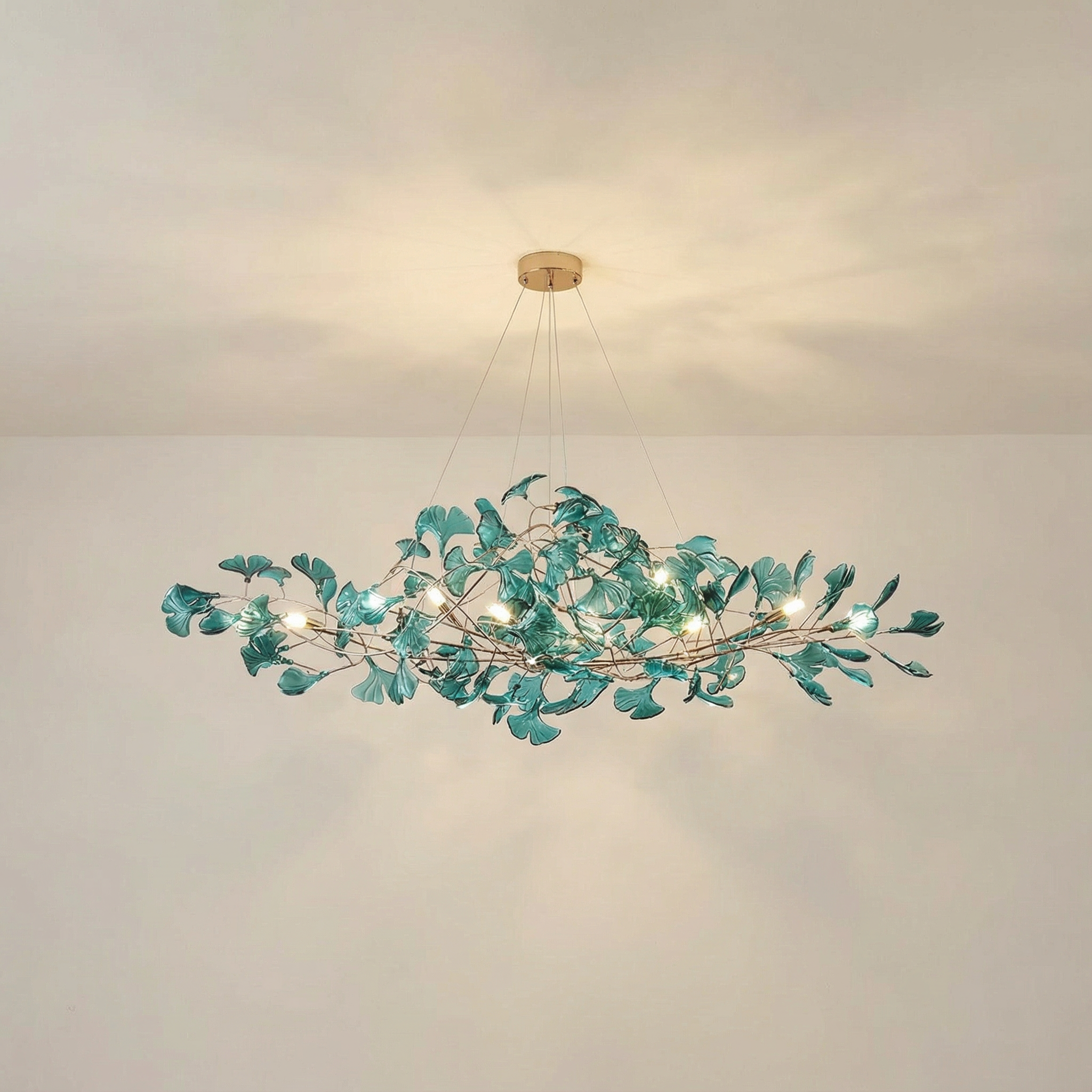 GinkgoGlow | Modern Elegant Acrylic Leaf Chandelier Light