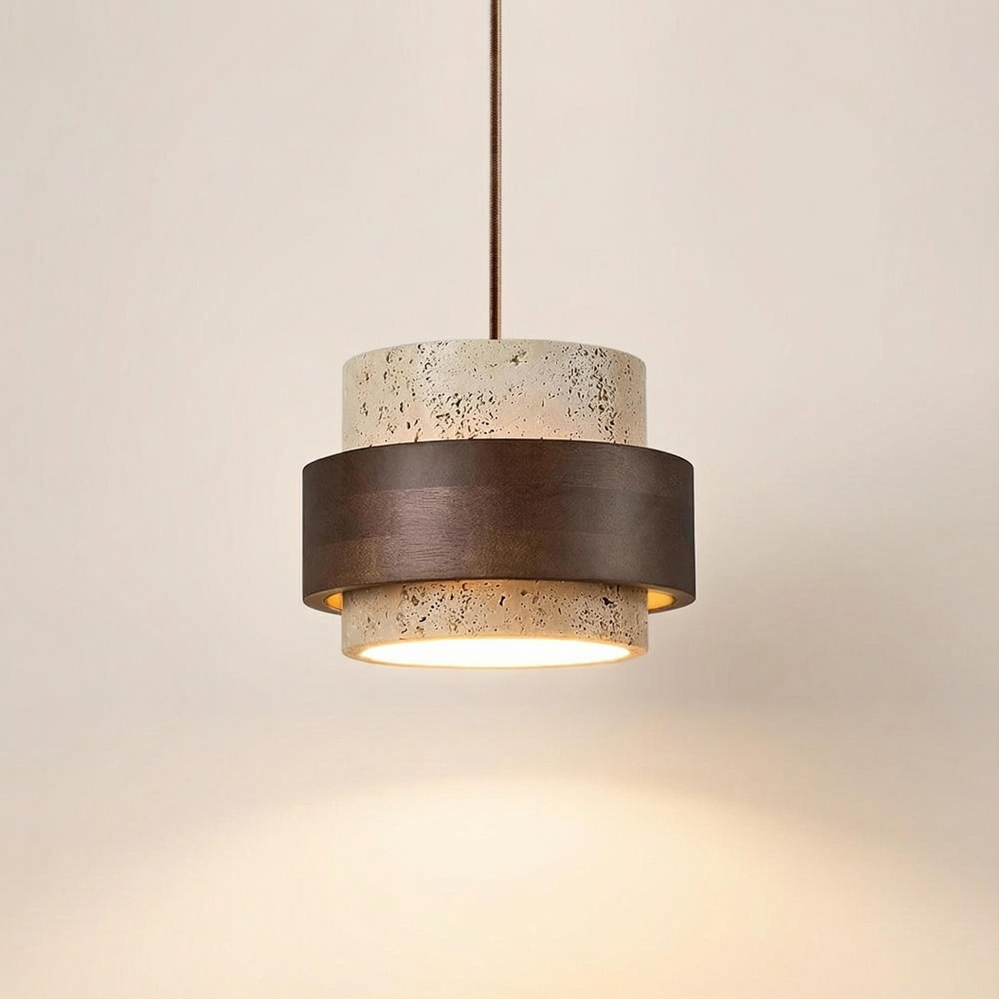 Travertine Elegance | Stylish Natural Stone Kitchen Pendant Light