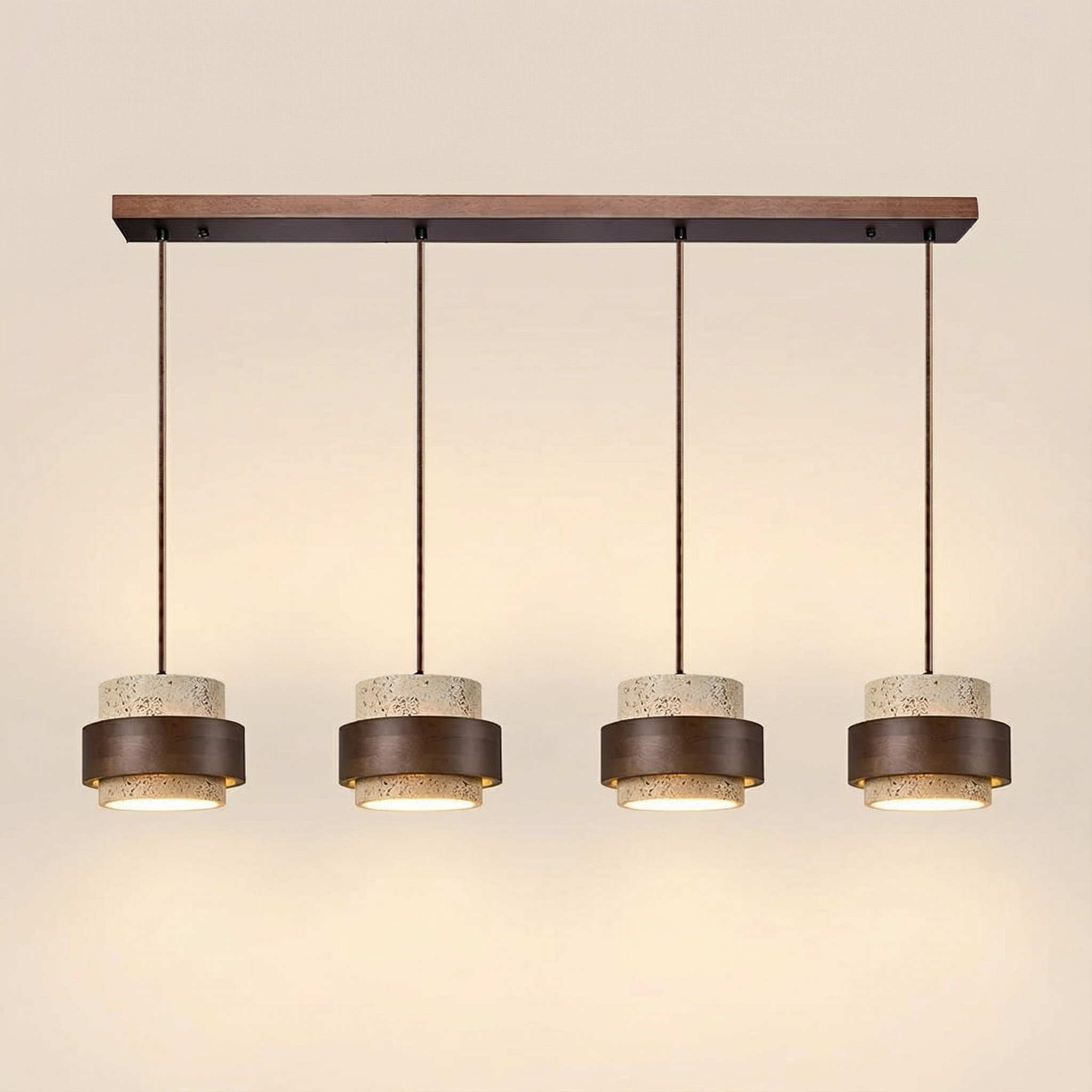 Travertine Elegance | Stylish Natural Stone Kitchen Pendant Light