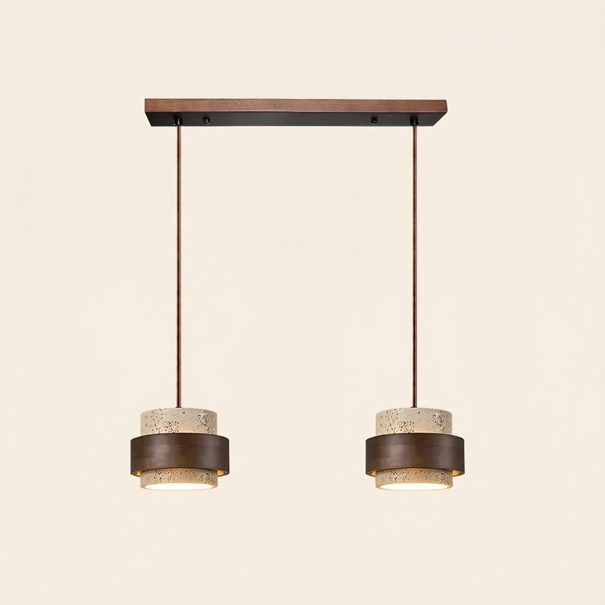 Travertine Elegance | Stylish Natural Stone Kitchen Pendant Light