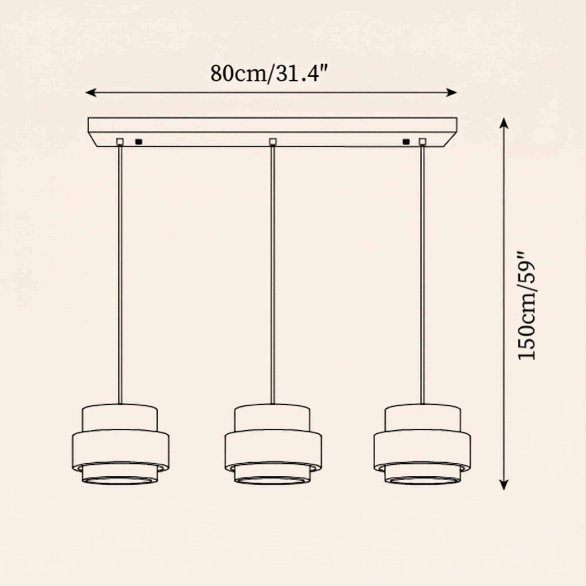 Travertine Elegance | Stylish Natural Stone Kitchen Pendant Light