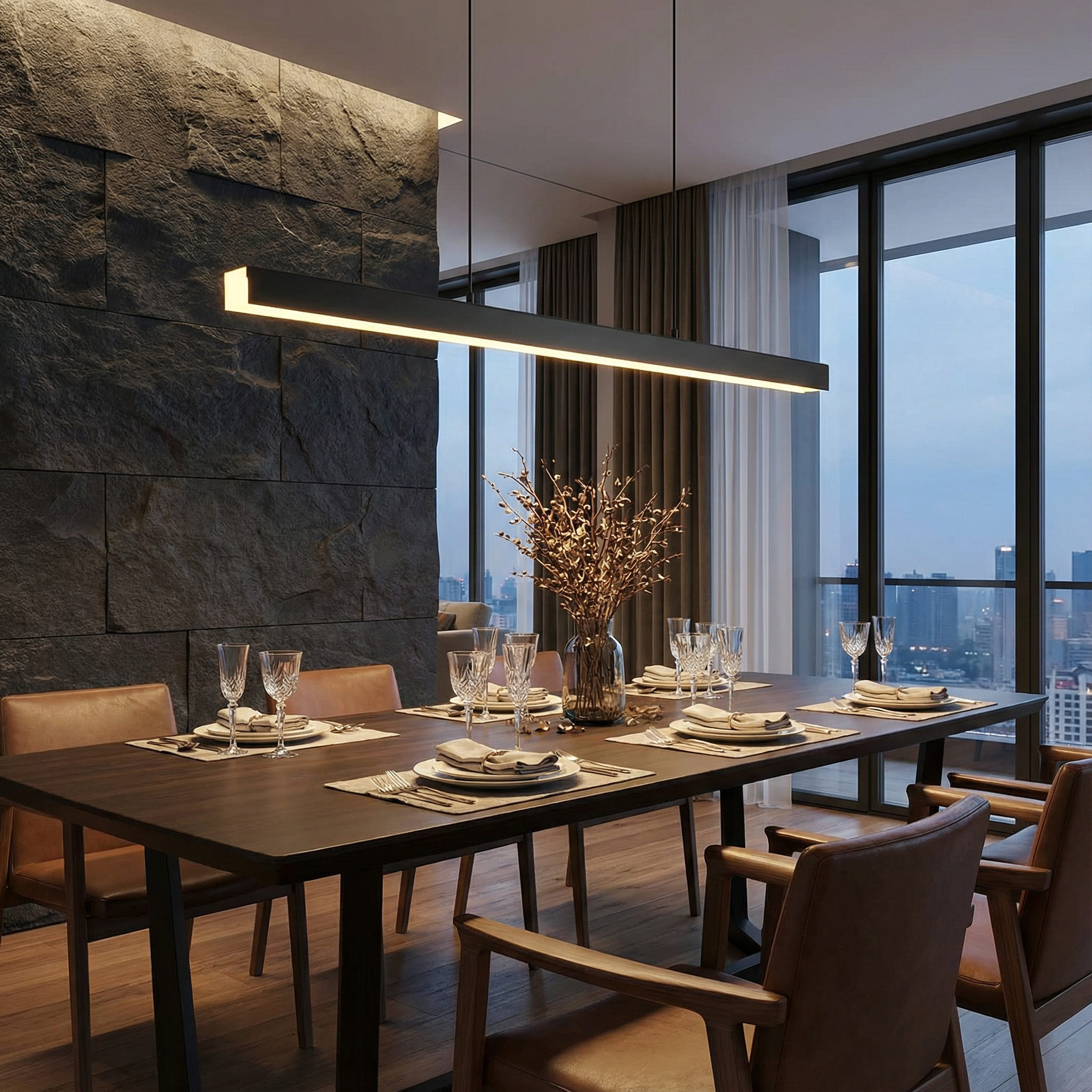 Luminara | Modern Sleek Dimmable Kitchen Pendant Lighting Fixture