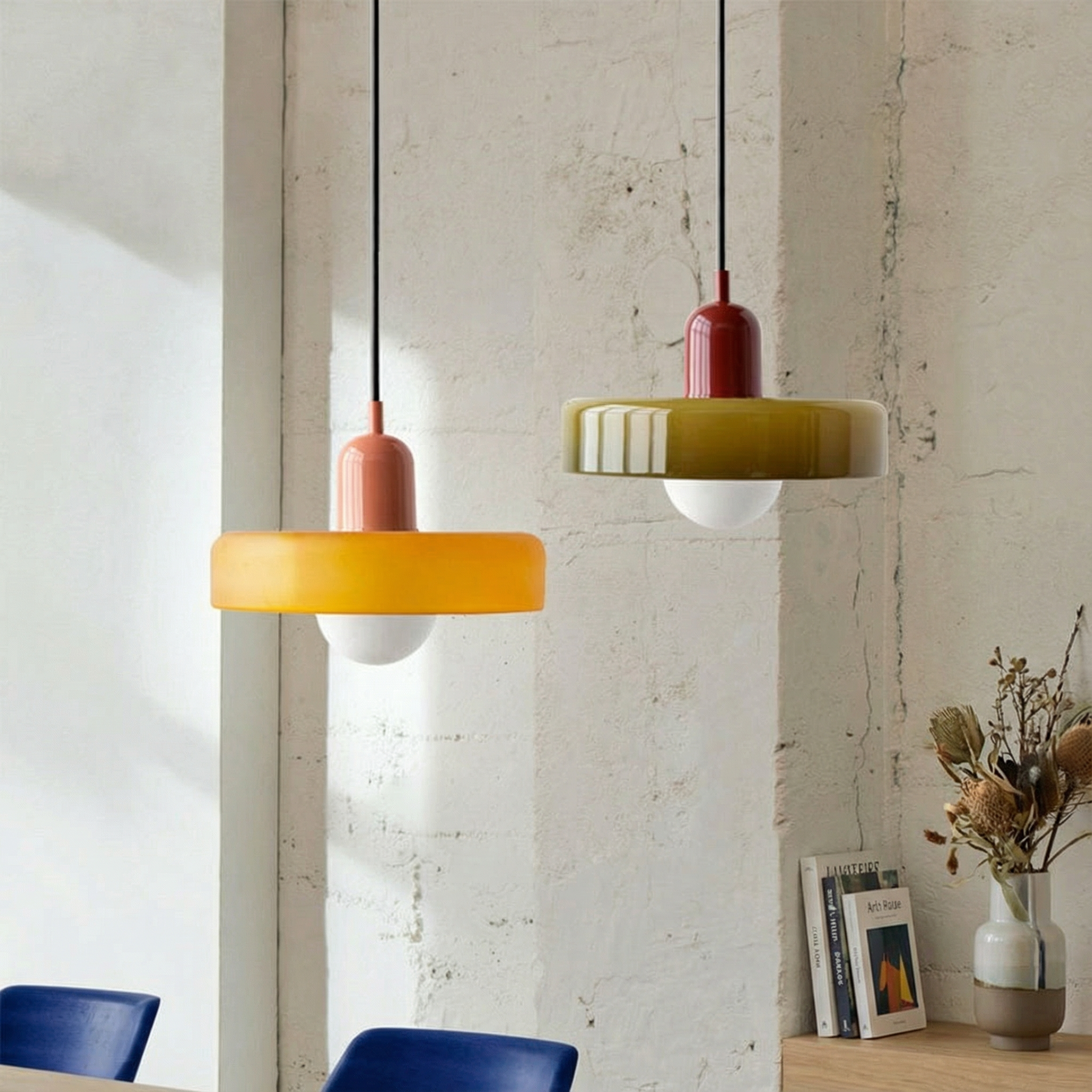 BauhausGlass | Elegant Contemporary Colored Glass Pendant Light