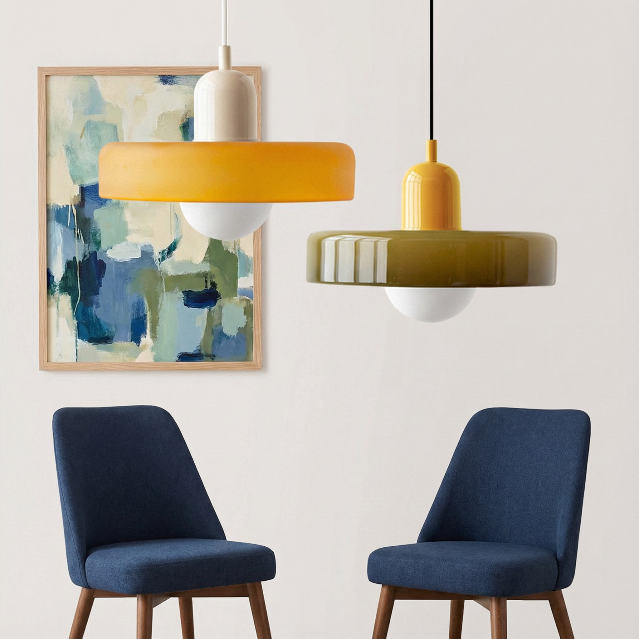 BauhausGlass | Elegant Contemporary Colored Glass Pendant Light
